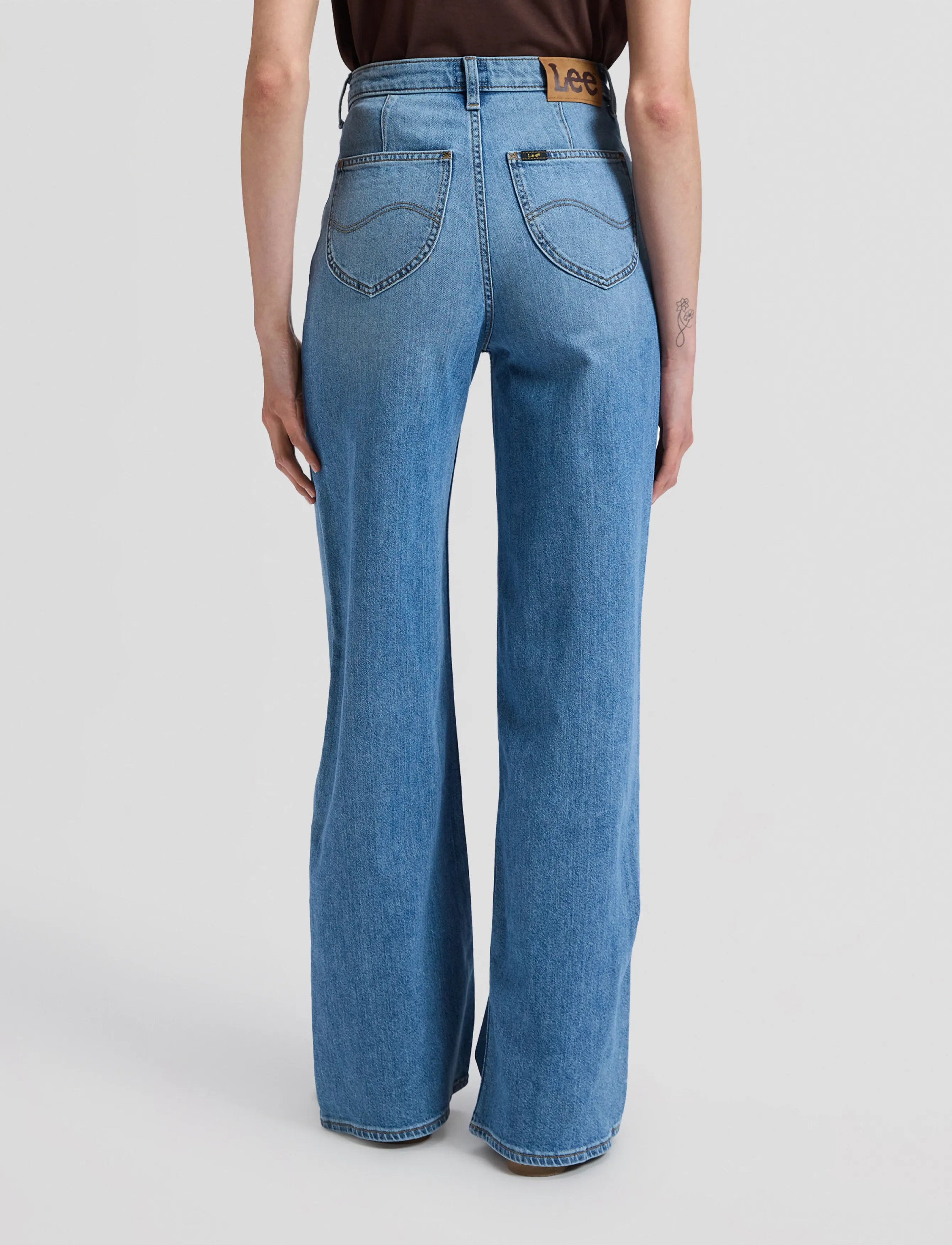 Lee Jeans - STELLA - hosen mit weitem bein - budding blue - 3