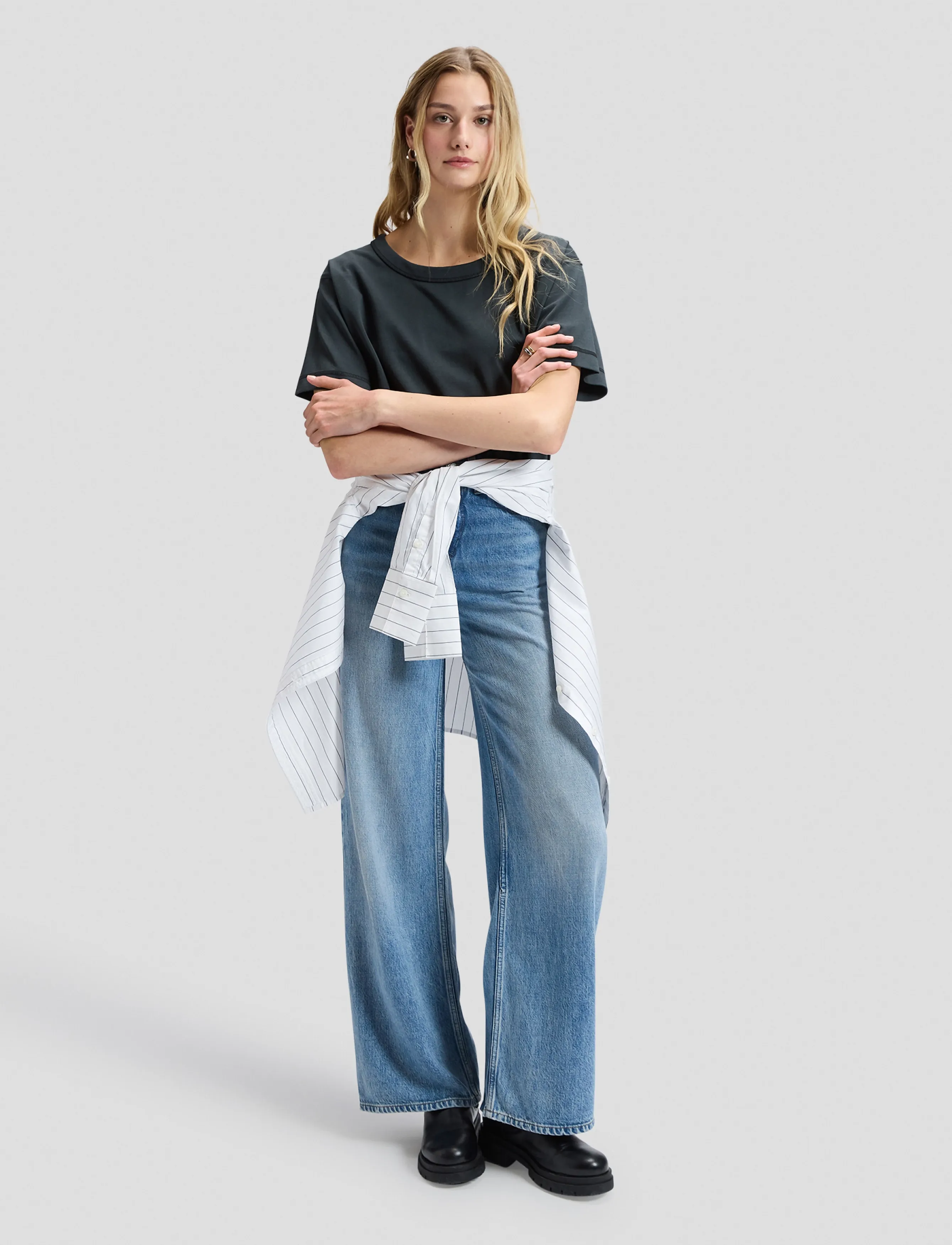 Lee Jeans Stella, 31 x 31, Jeans, Blau - Wide, Frauen