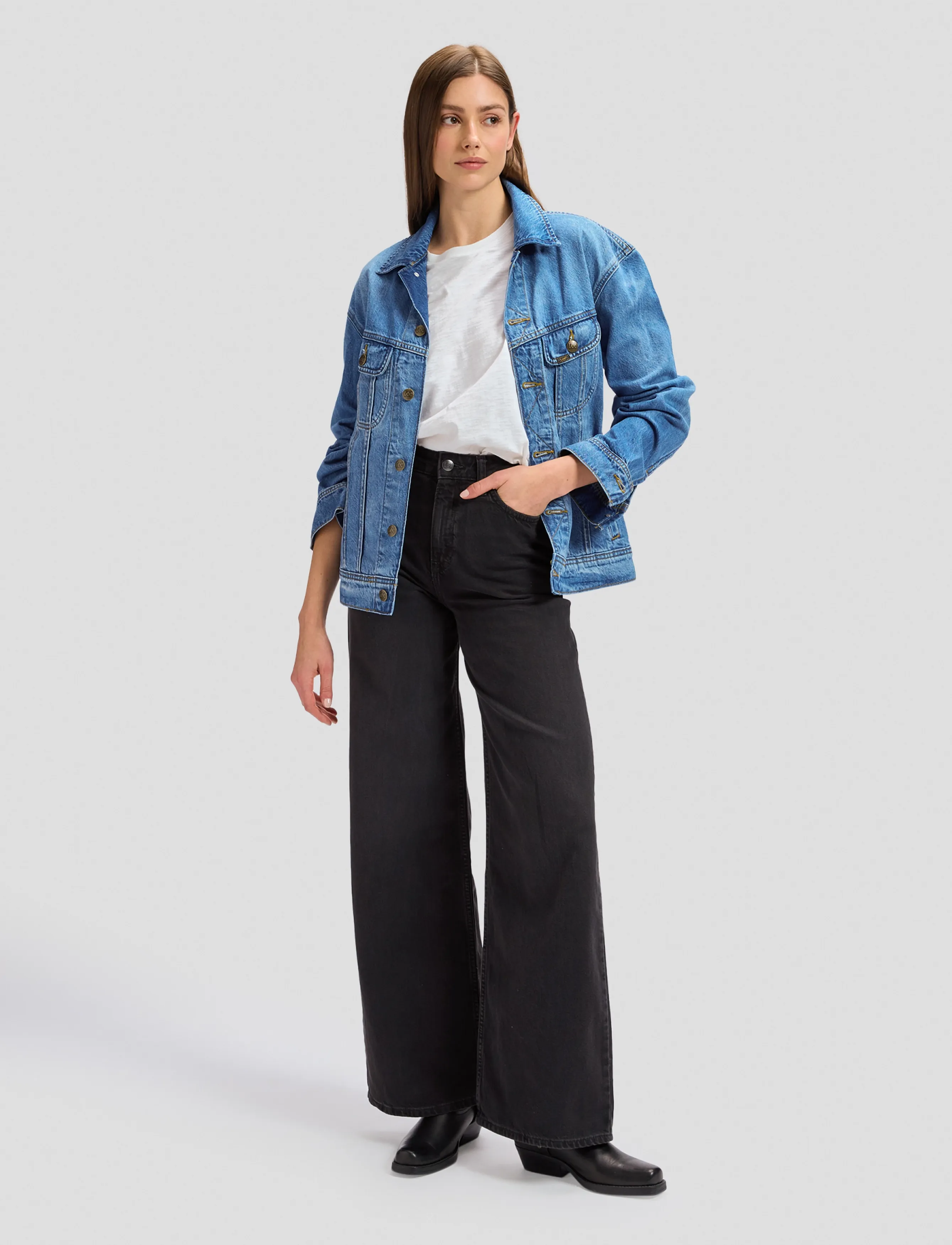Lee Jeans - STELLA - laia säärega teksad - dark memory - 3