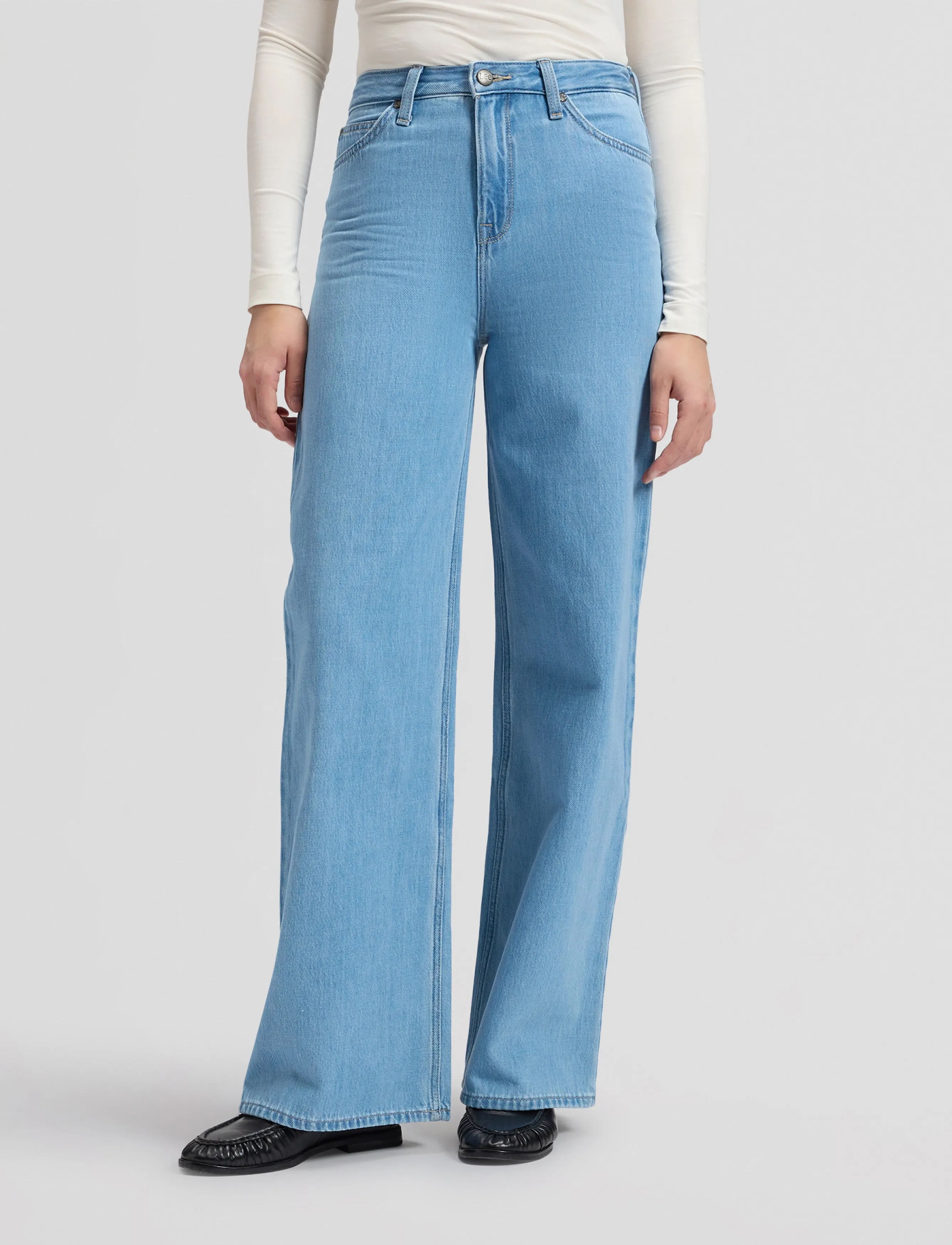 Lee Jeans - STELLA - brede jeans - falling ice - 3