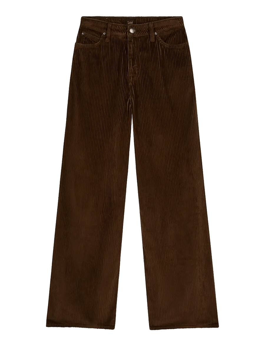 Lee Jeans - STELLA - hosen mit weitem bein - shaved chocolate - 1