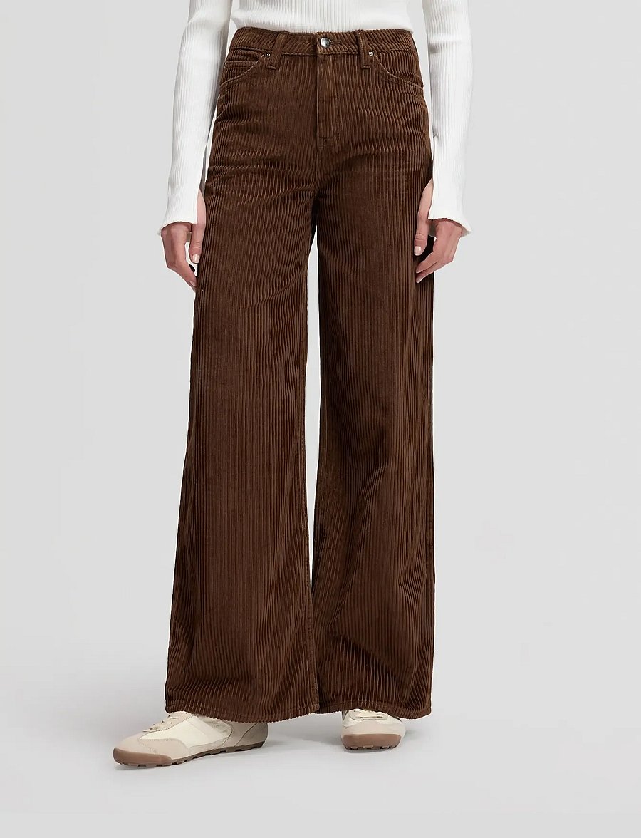 Lee Jeans - STELLA - hosen mit weitem bein - shaved chocolate - 0