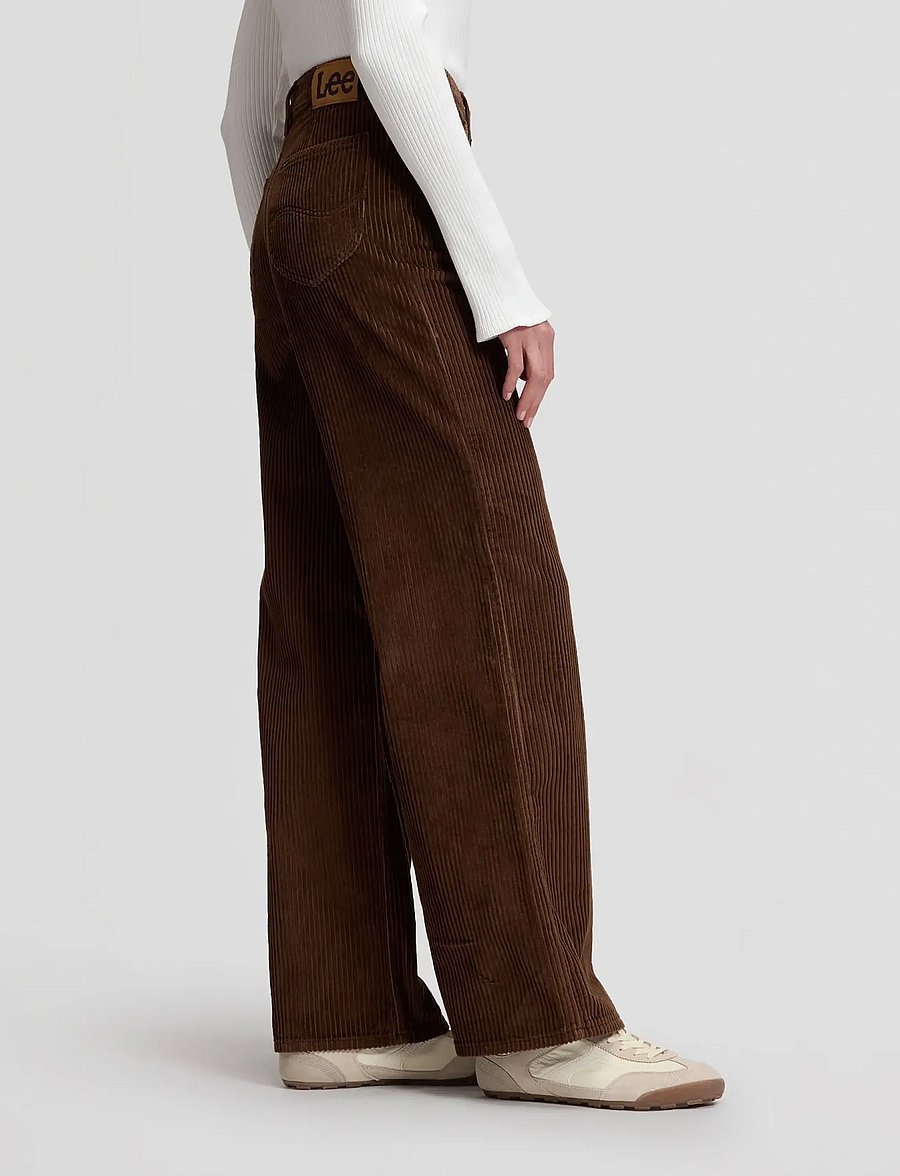 Lee Jeans - STELLA - hosen mit weitem bein - shaved chocolate - 4