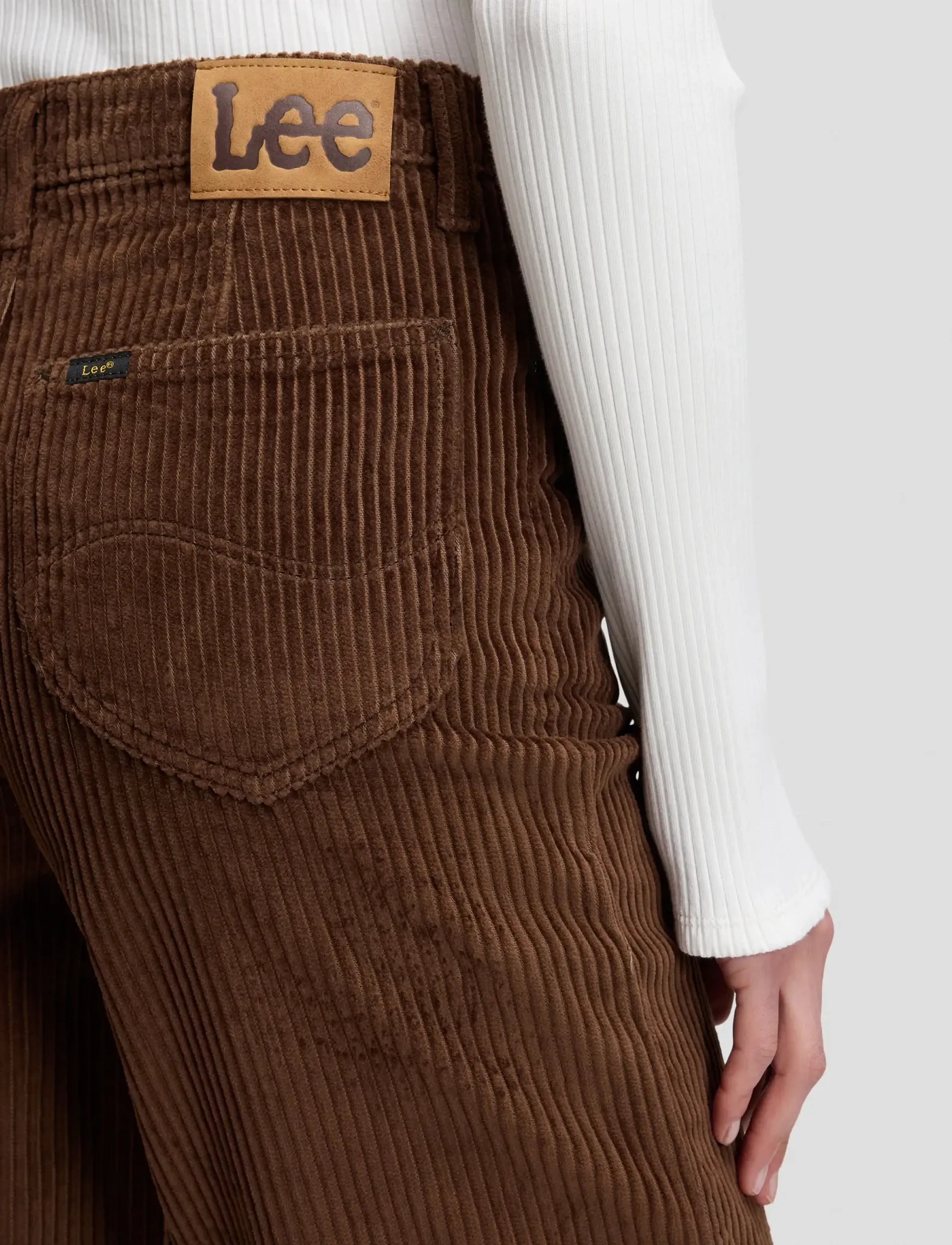 Lee Jeans - STELLA - hosen mit weitem bein - shaved chocolate - 5