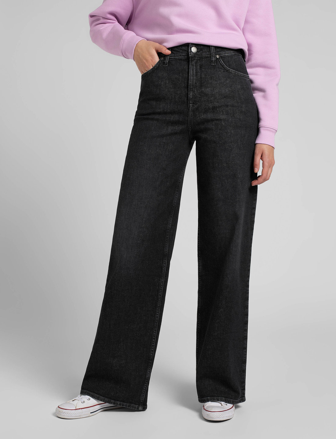 Gray lee jeans sales