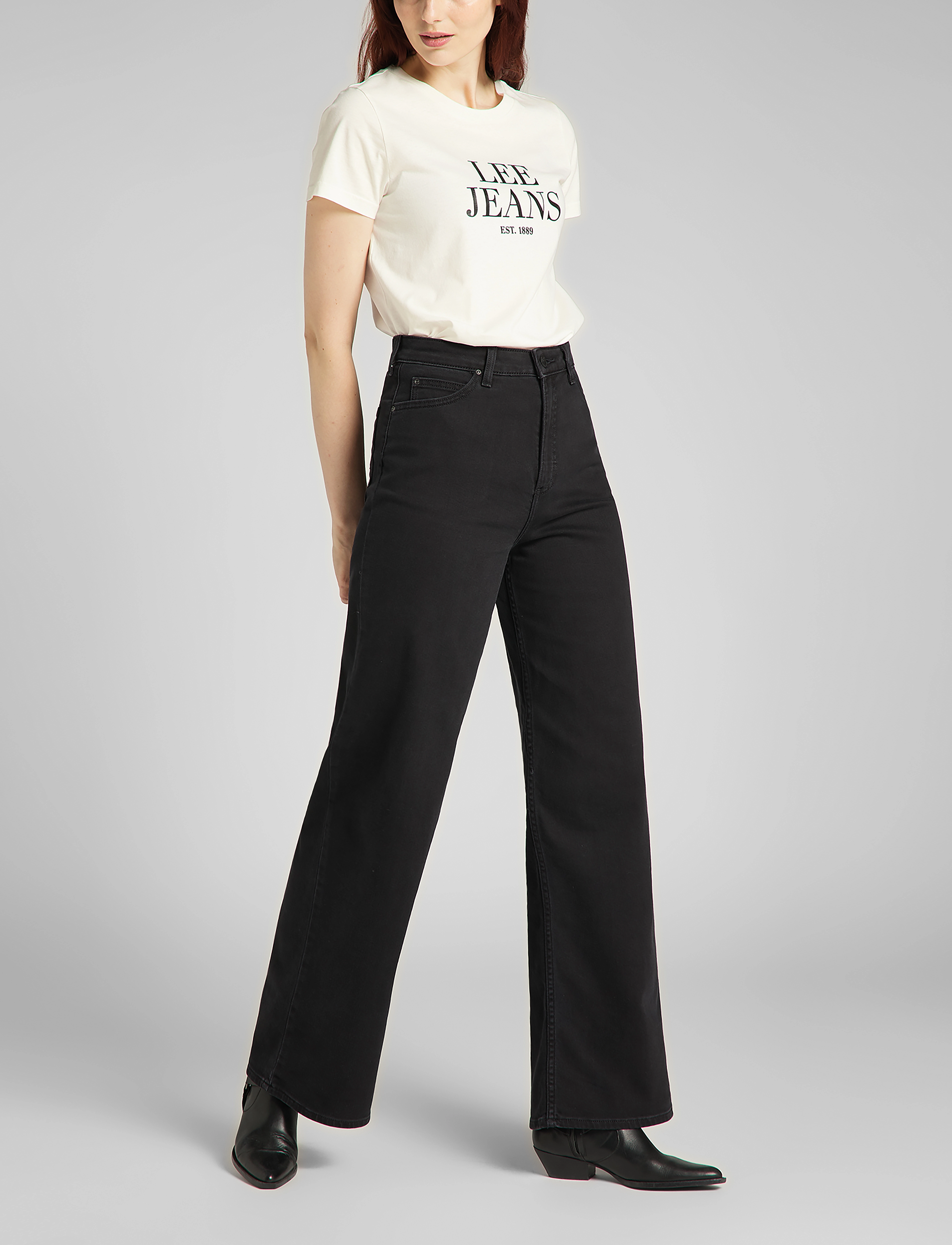 Lee Jeans - STELLA A LINE - black parker - 4