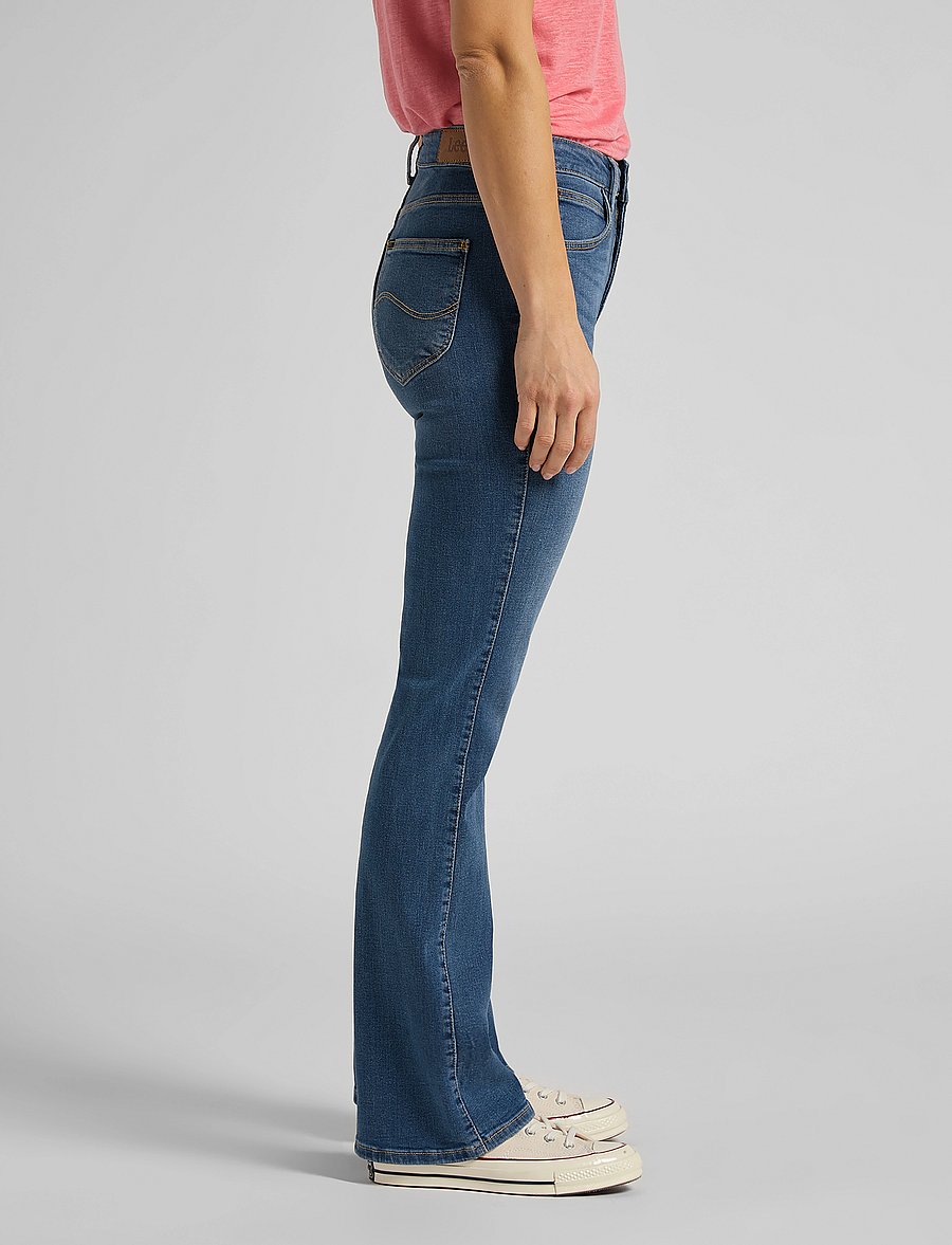 Lee Jeans - BREESE BOOT - alt laienevad teksad - mid worn martha - 5