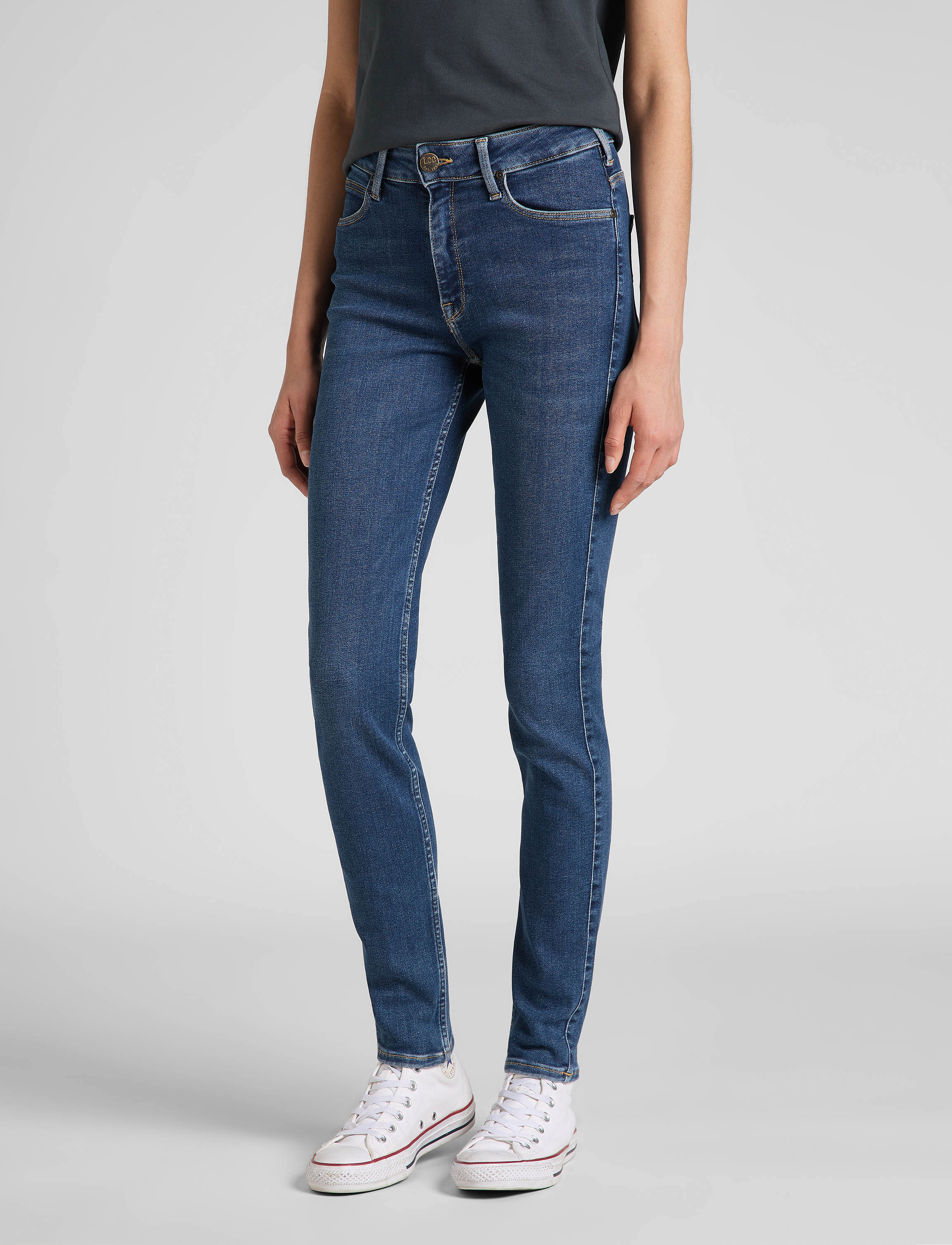 Lee Jeans Foreverfit, 24 x 31, Jeans, Blau - Skinny, Frauen