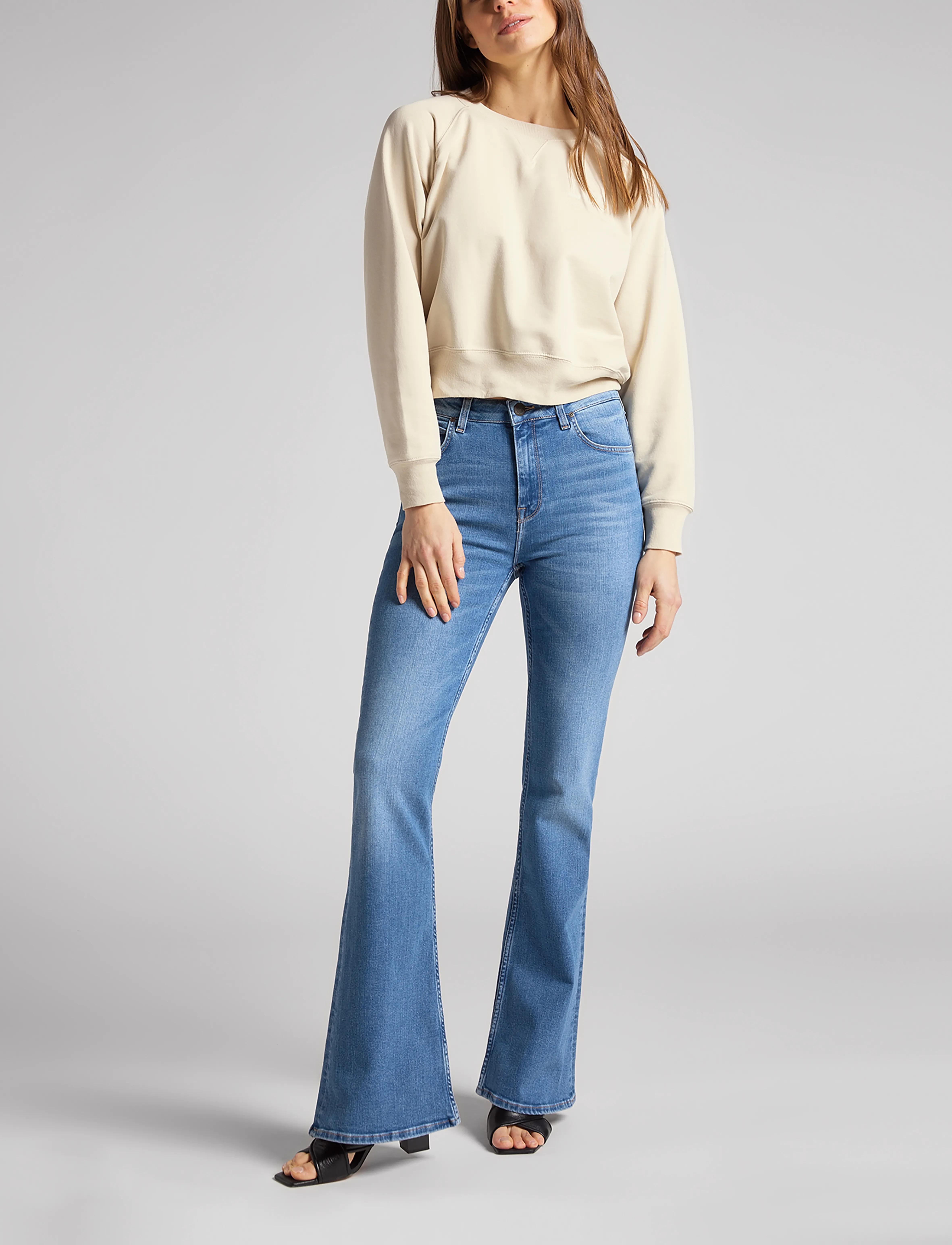 Lee Jeans - BREESE - utsvängda jeans - jaded - 4