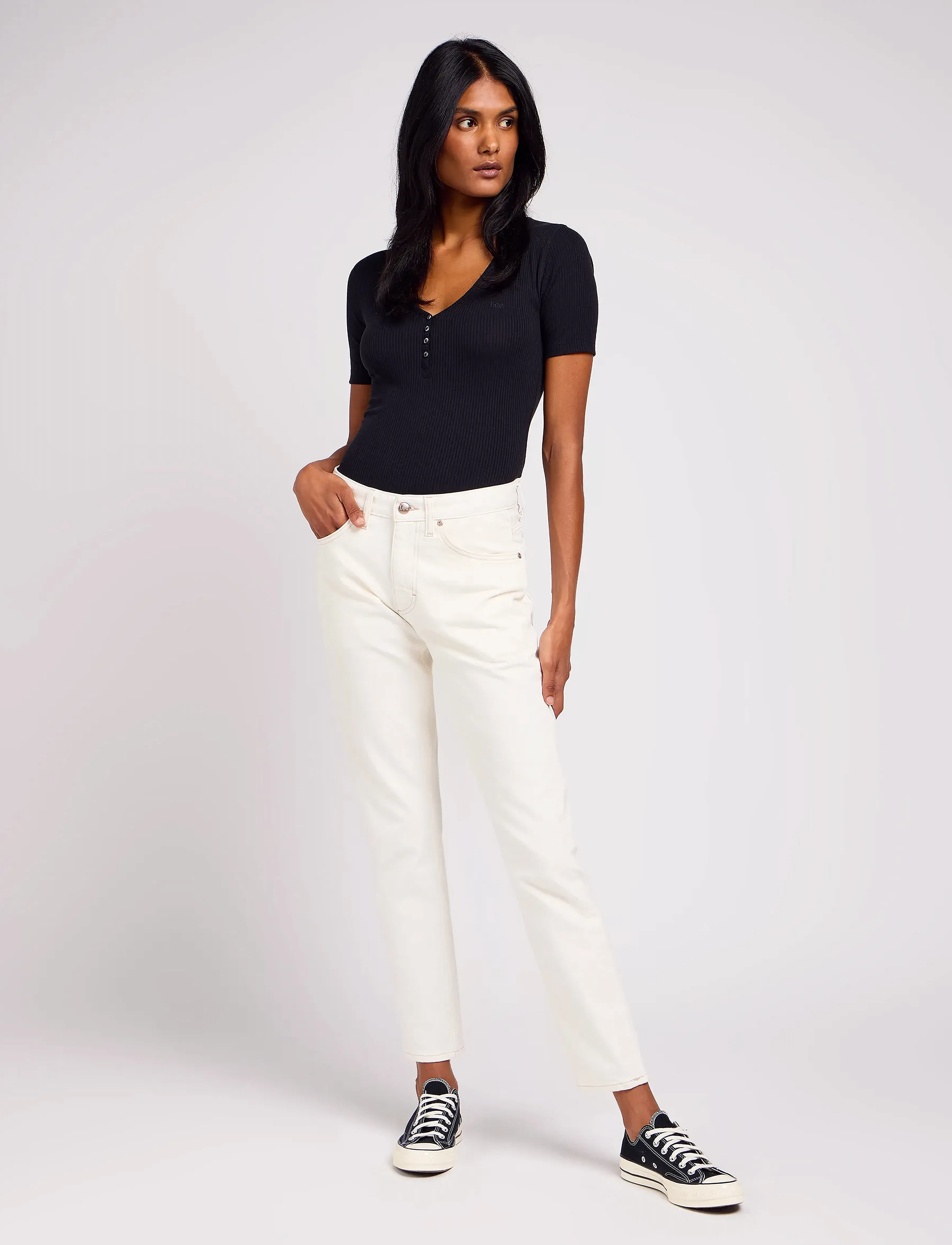 Lee Jeans - RIDER JEANS - straight jeans - concrete white - 4