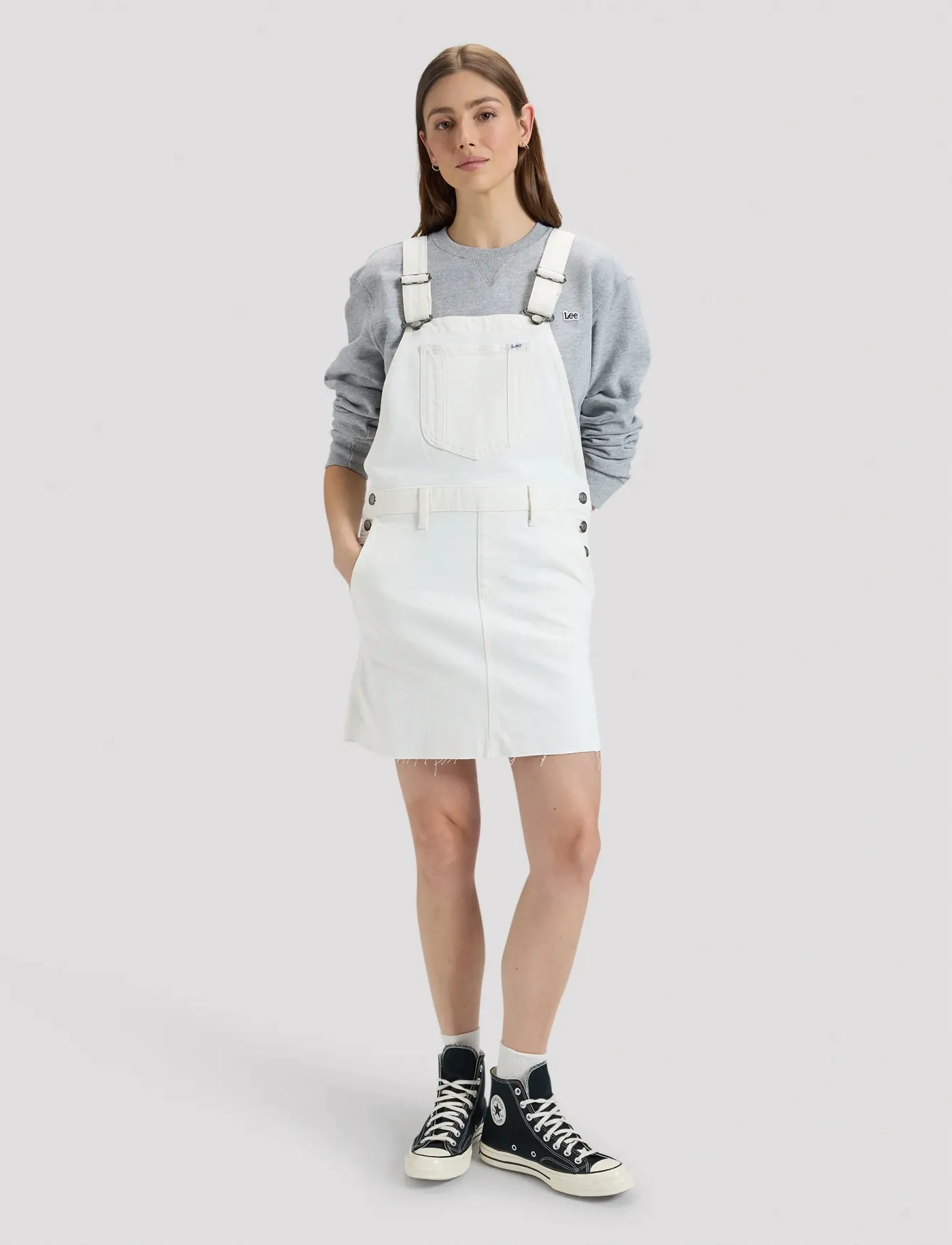 Lee Jeans SKIRTALL - Klänningar - LIGHT MAGIC / cream