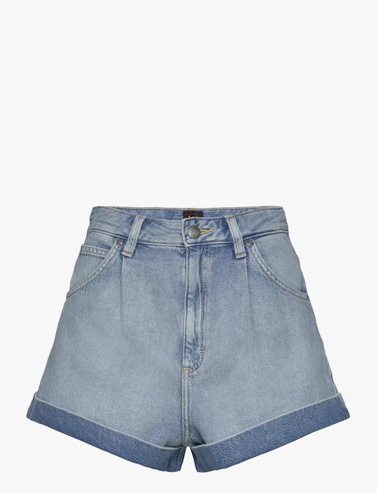 Lee Jeans - PLEATED SHORT - korte jeansbroeken - frosted blue - 0