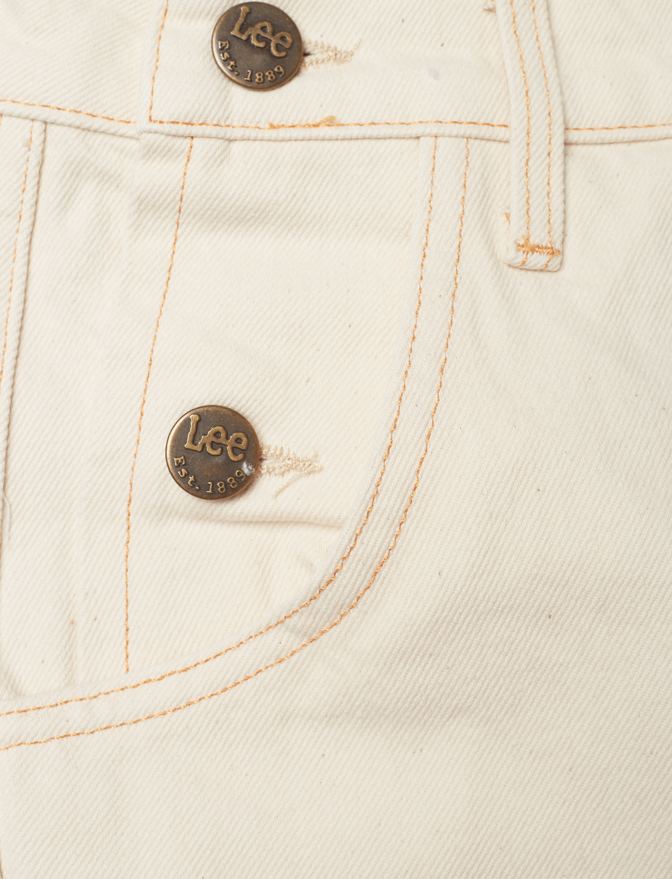 Lee Jeans - WIDE BIB - off white - 2