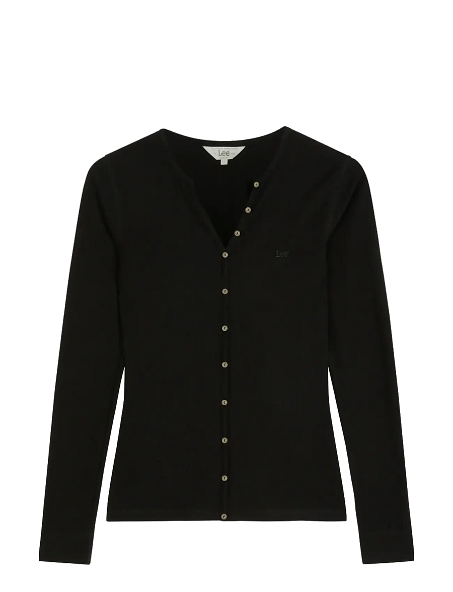 Lee Jeans - LS HENLEY - black - 1