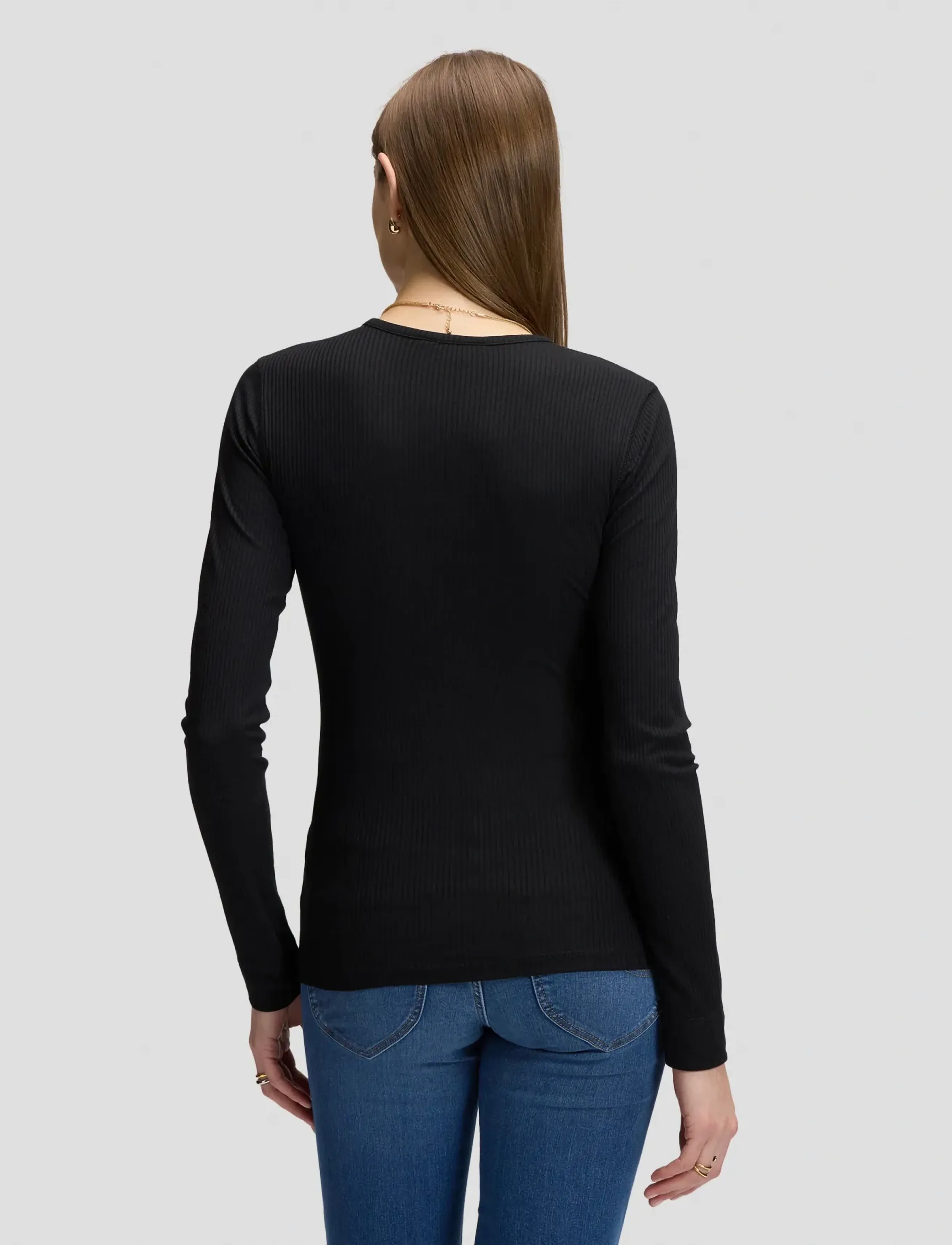 Lee Jeans - LS HENLEY - black - 2