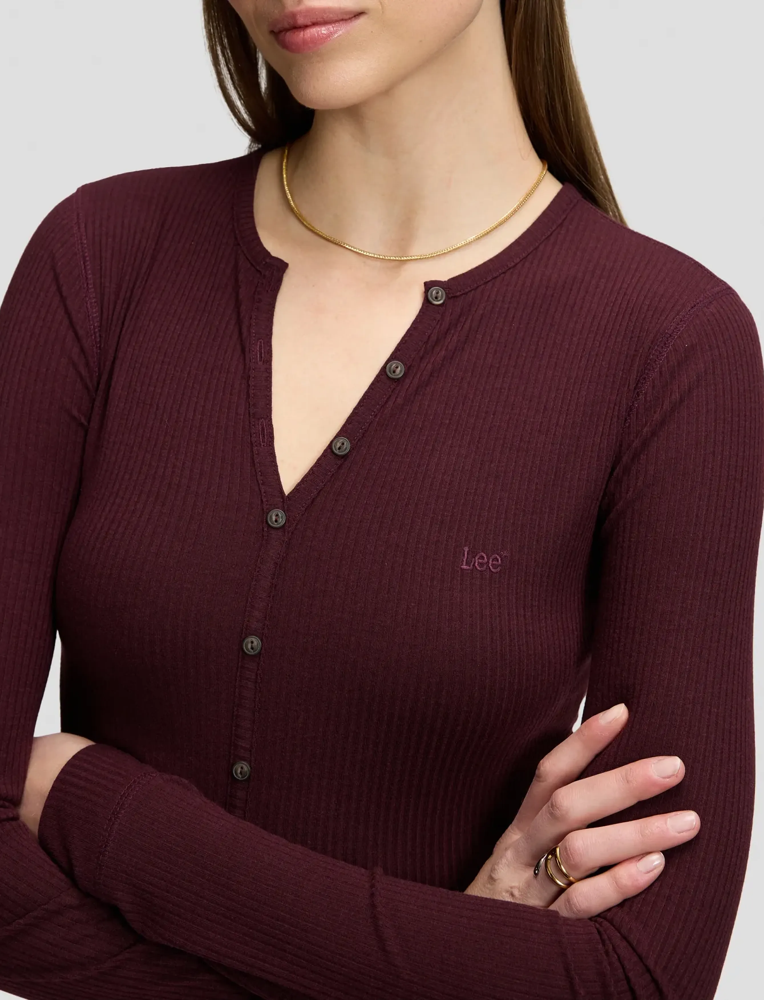 Lee Jeans - LS HENLEY - velvet beet - 5