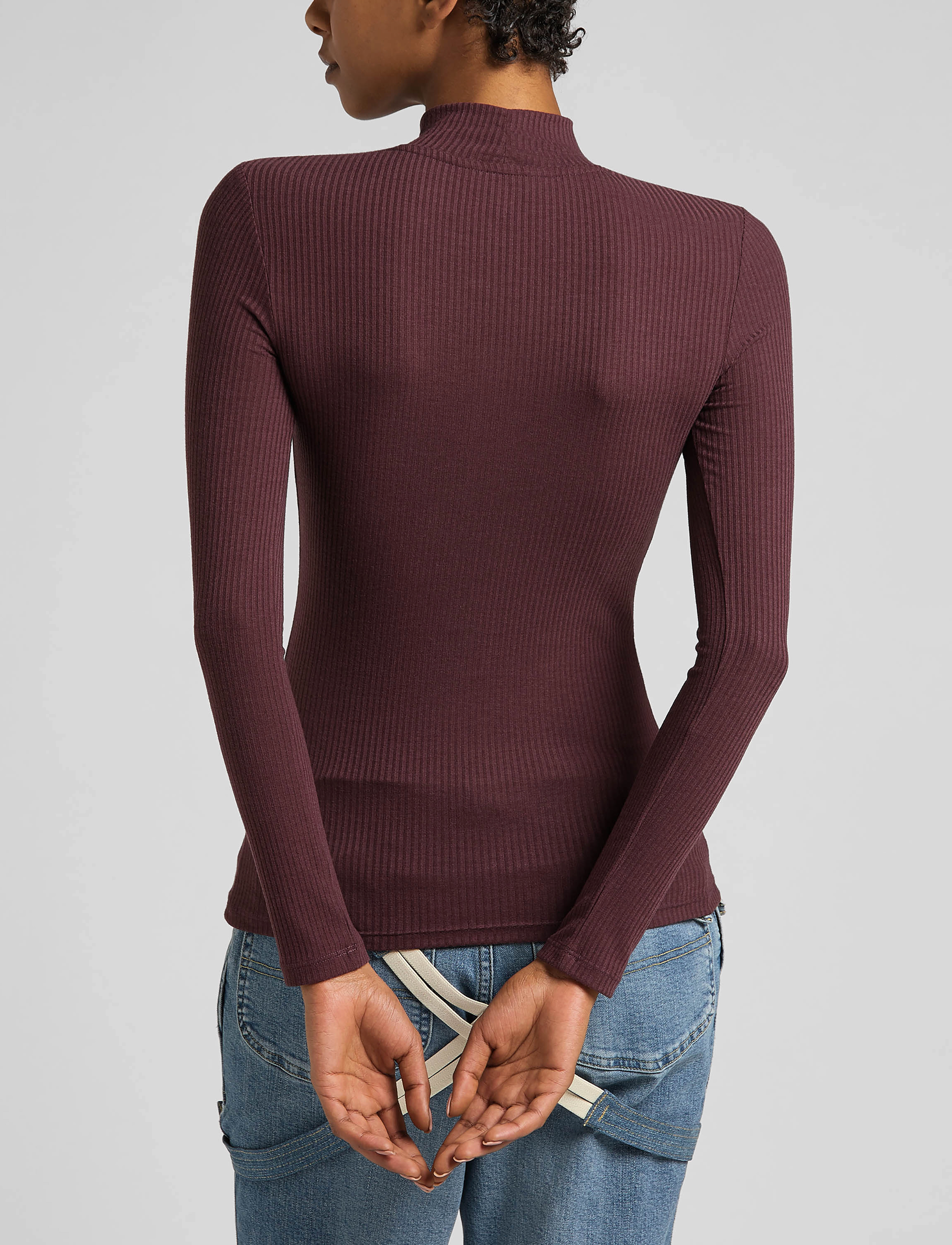 Lee Jeans - RIBBED LS HIGH NECK - boysenberry - 4