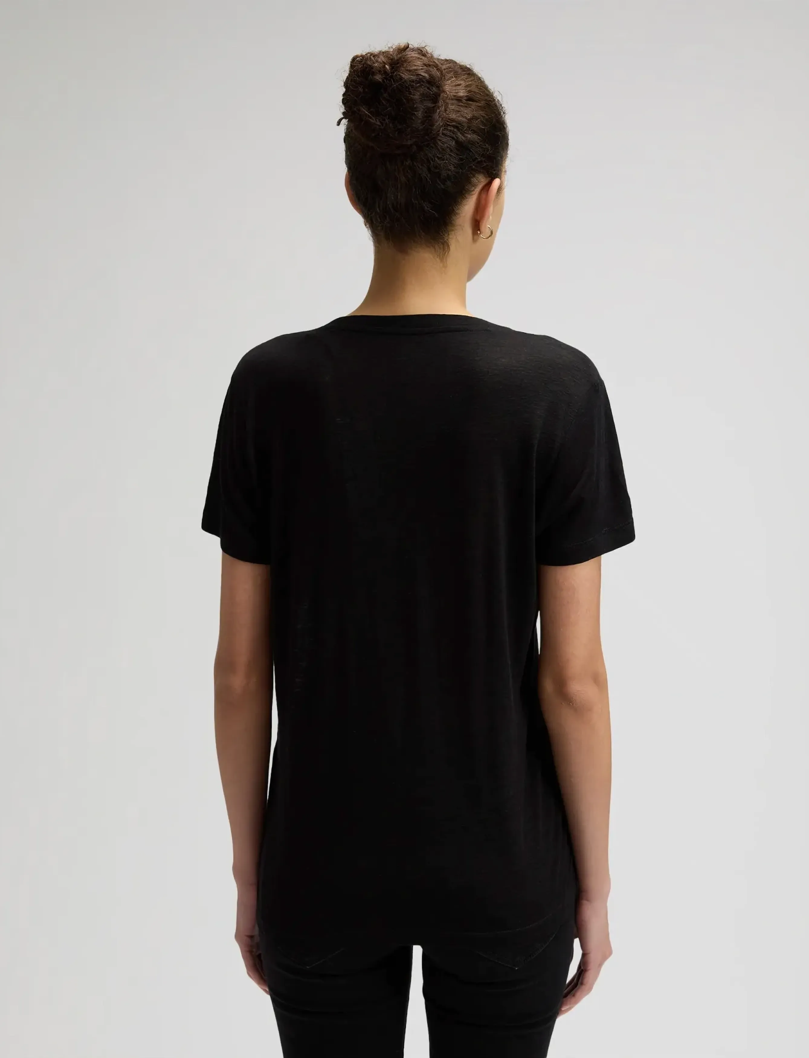 Lee Jeans - V NECK - laveste priser - black - 2