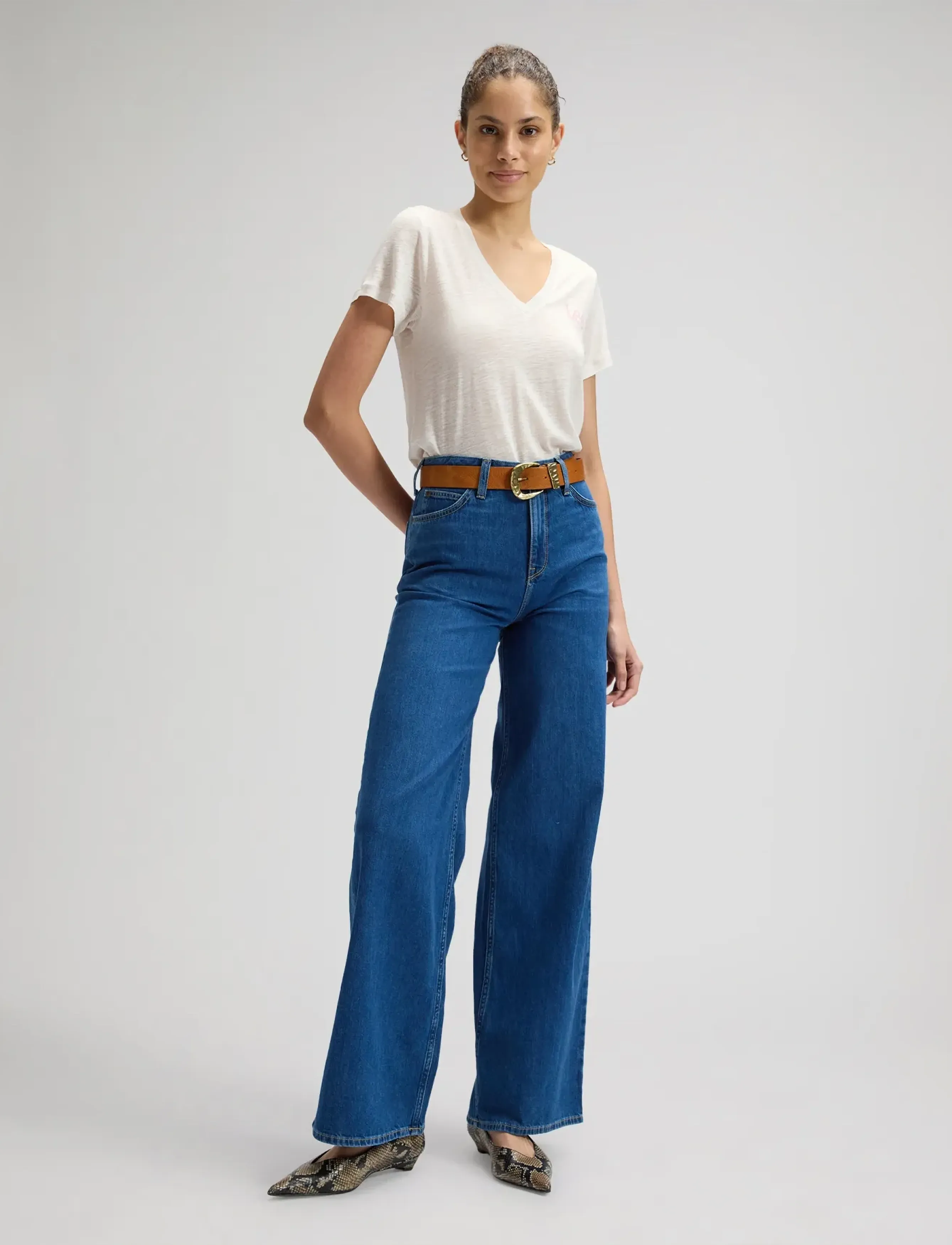 Lee Jeans - V NECK - laveste priser - ecru - 3
