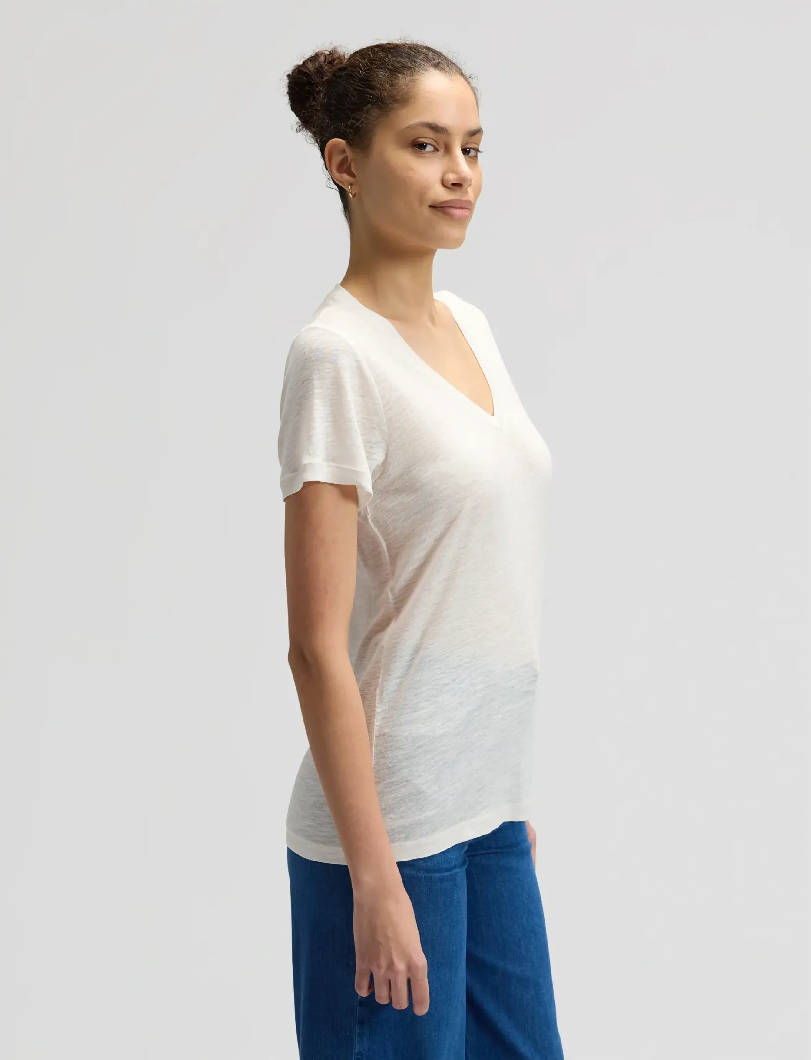 Lee Jeans - V NECK - laveste priser - ecru - 4