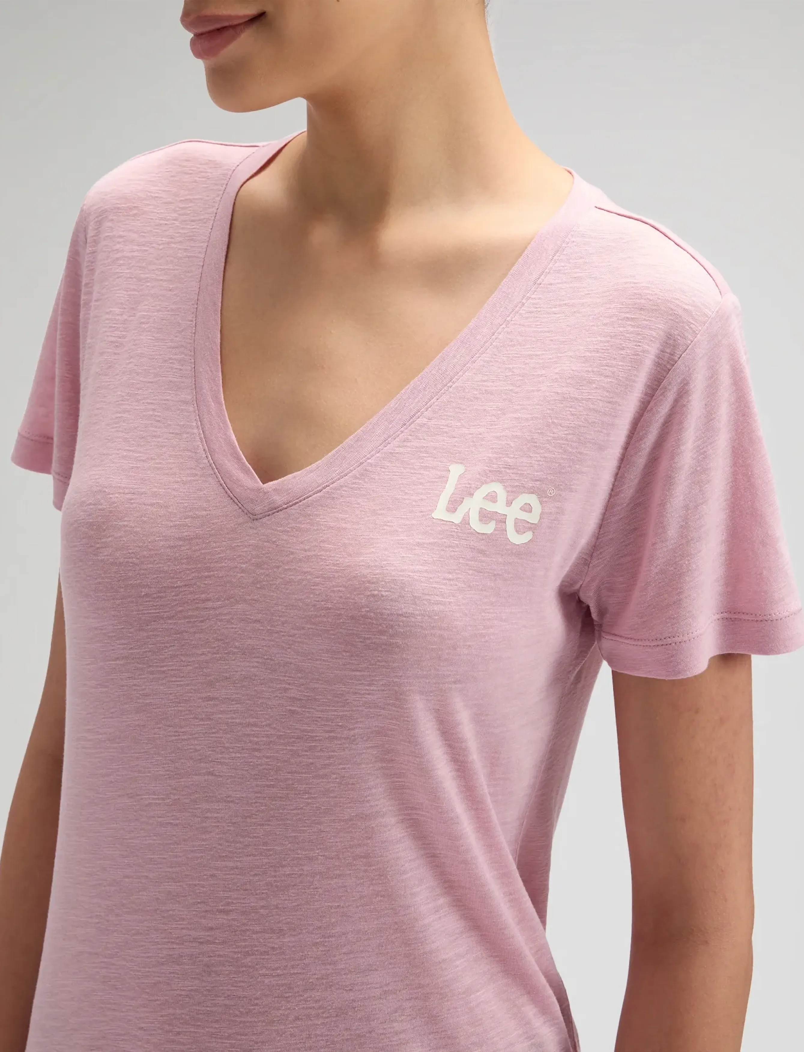 Lee Jeans - V NECK - lowest prices - soft mauve - 5