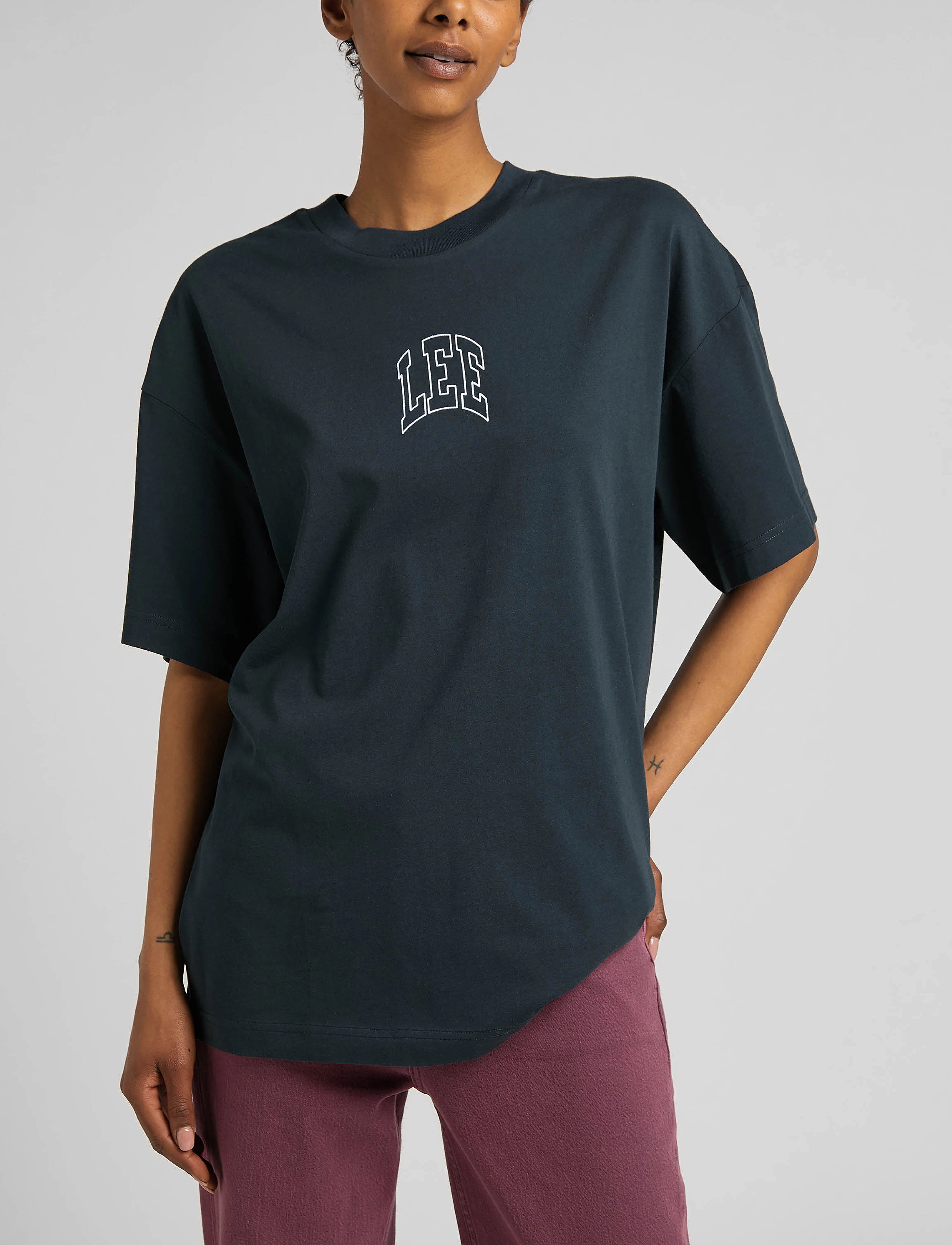 Lee Jeans - SUPER LOOSE TEE - charcoal - 2