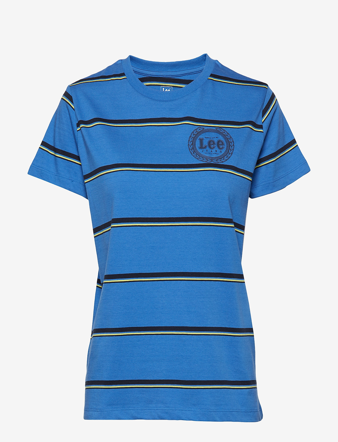 STRIPE T - CITY BLUE