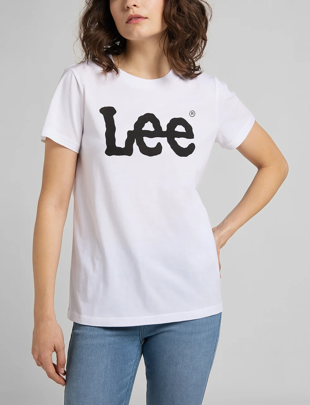 Lee Jeans - LOGO TEE - t-shirts - white - 0