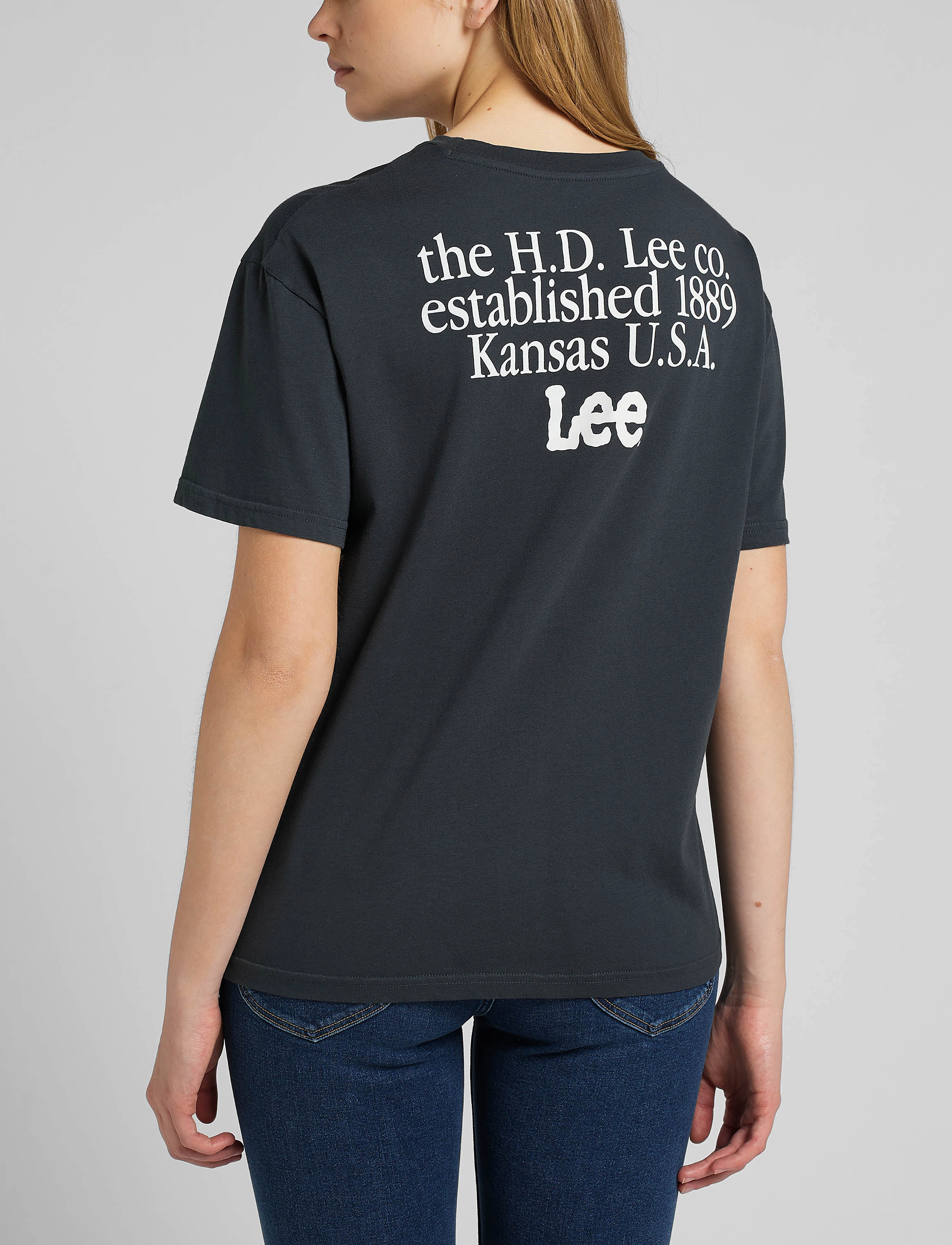 Lee Jeans - ESSENTIAL GRAPHIC TEE - charcoal - 3