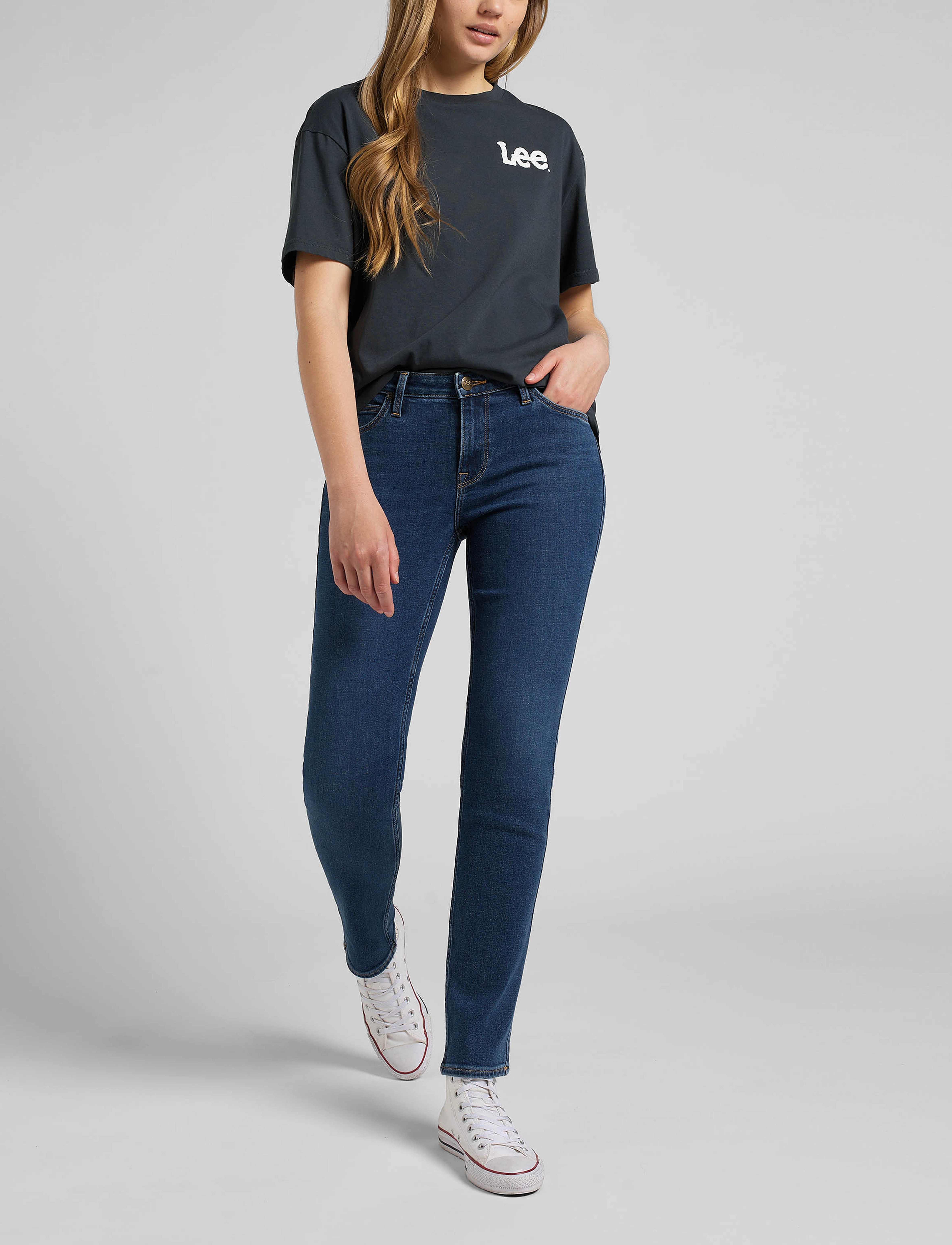 Lee Jeans - ESSENTIAL GRAPHIC TEE - charcoal - 4
