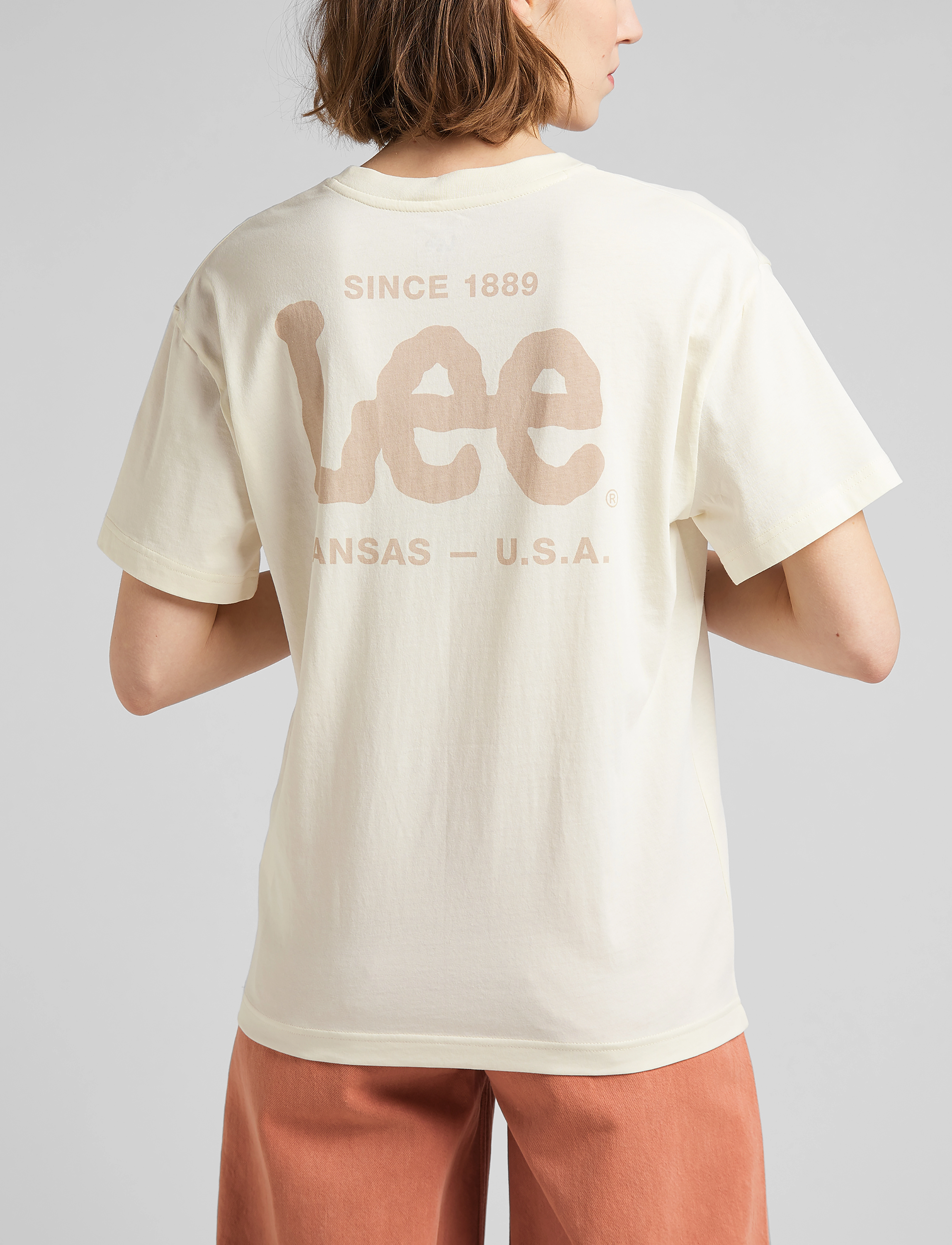 Lee Jeans - CREW NECK TEE - ecru - 3