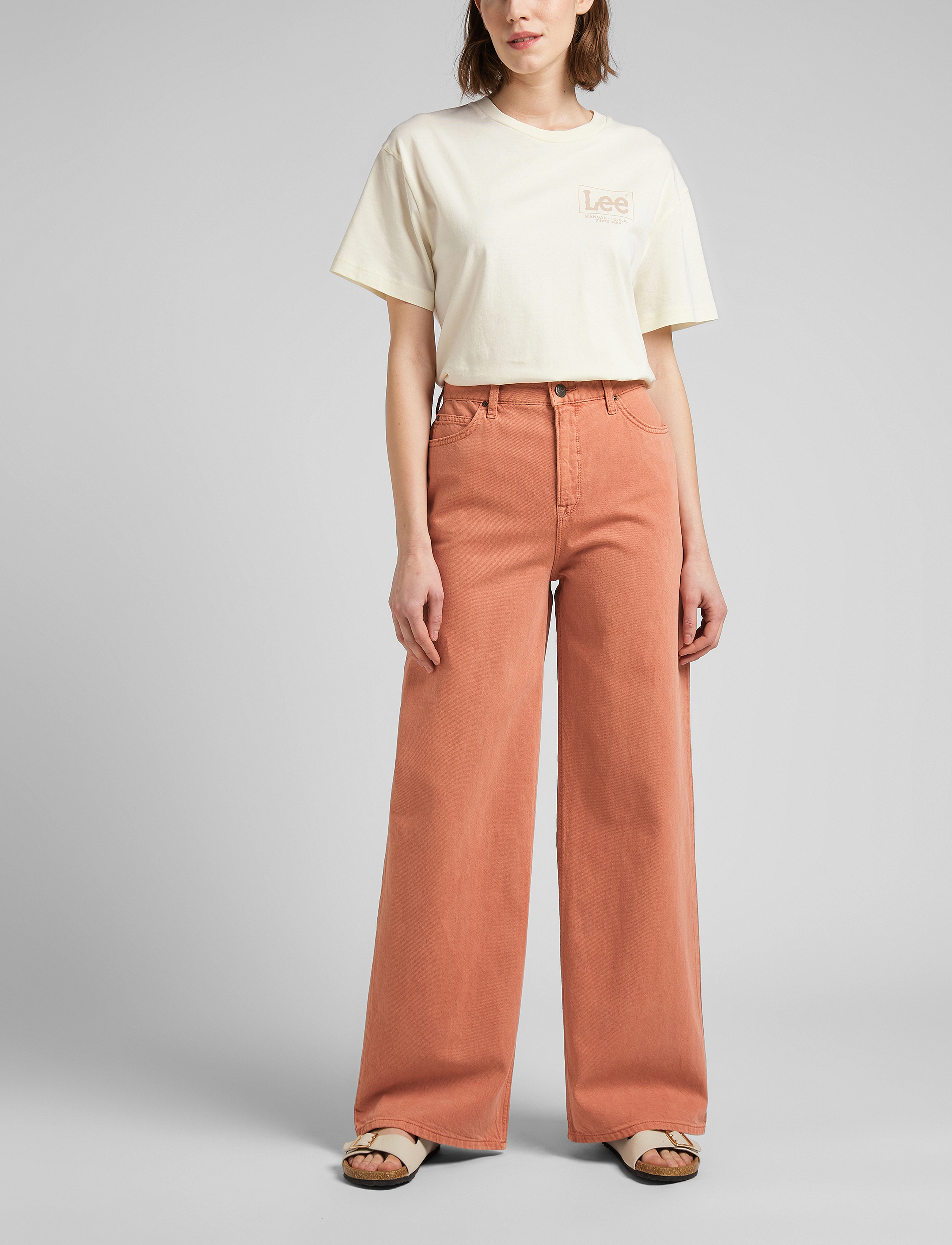 Lee Jeans - CREW NECK TEE - ecru - 4