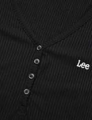 Lee Jeans - SS HENLEY - t-shirts - black - 7