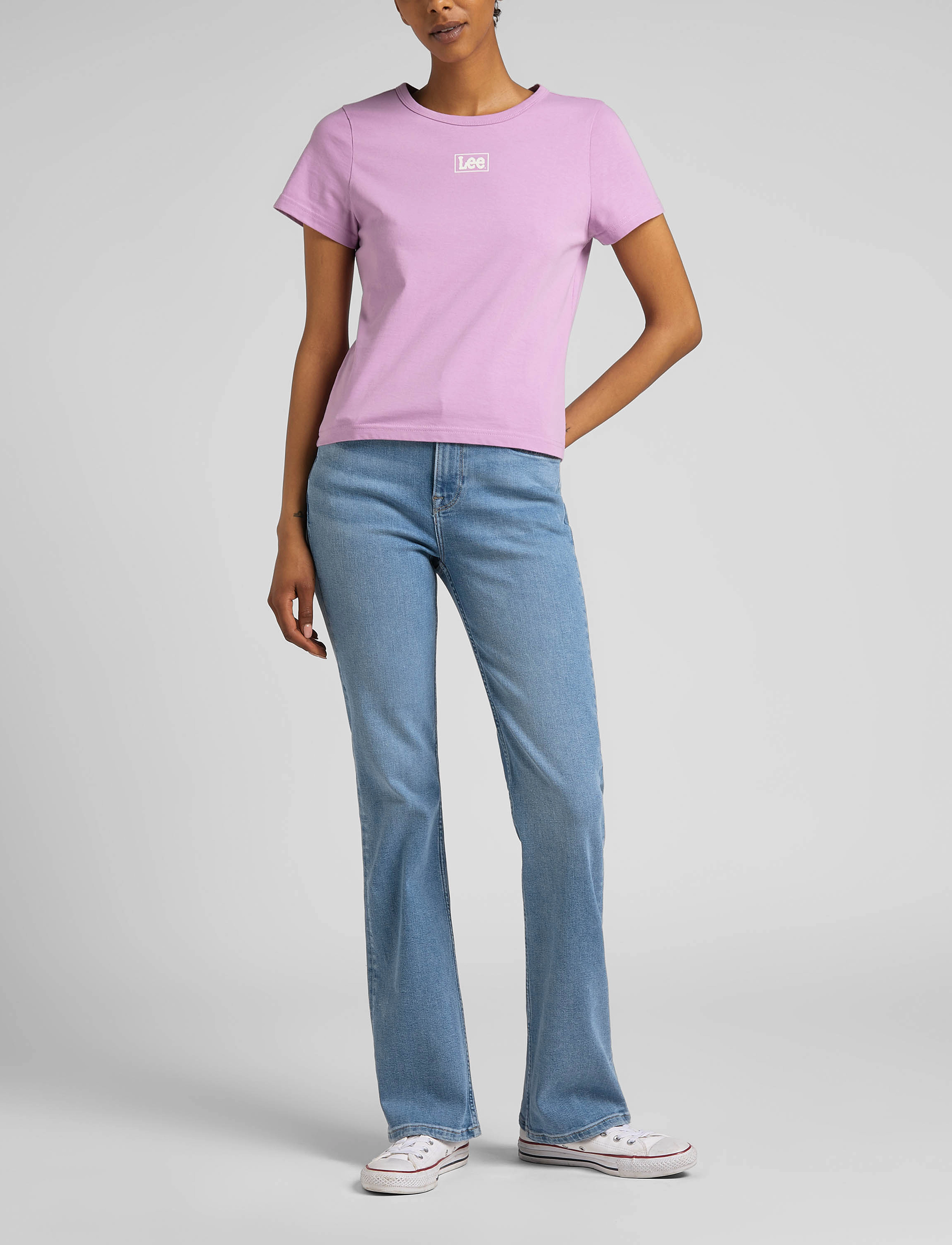Lee Jeans - SHRUNKEN TEE - pansy - 4