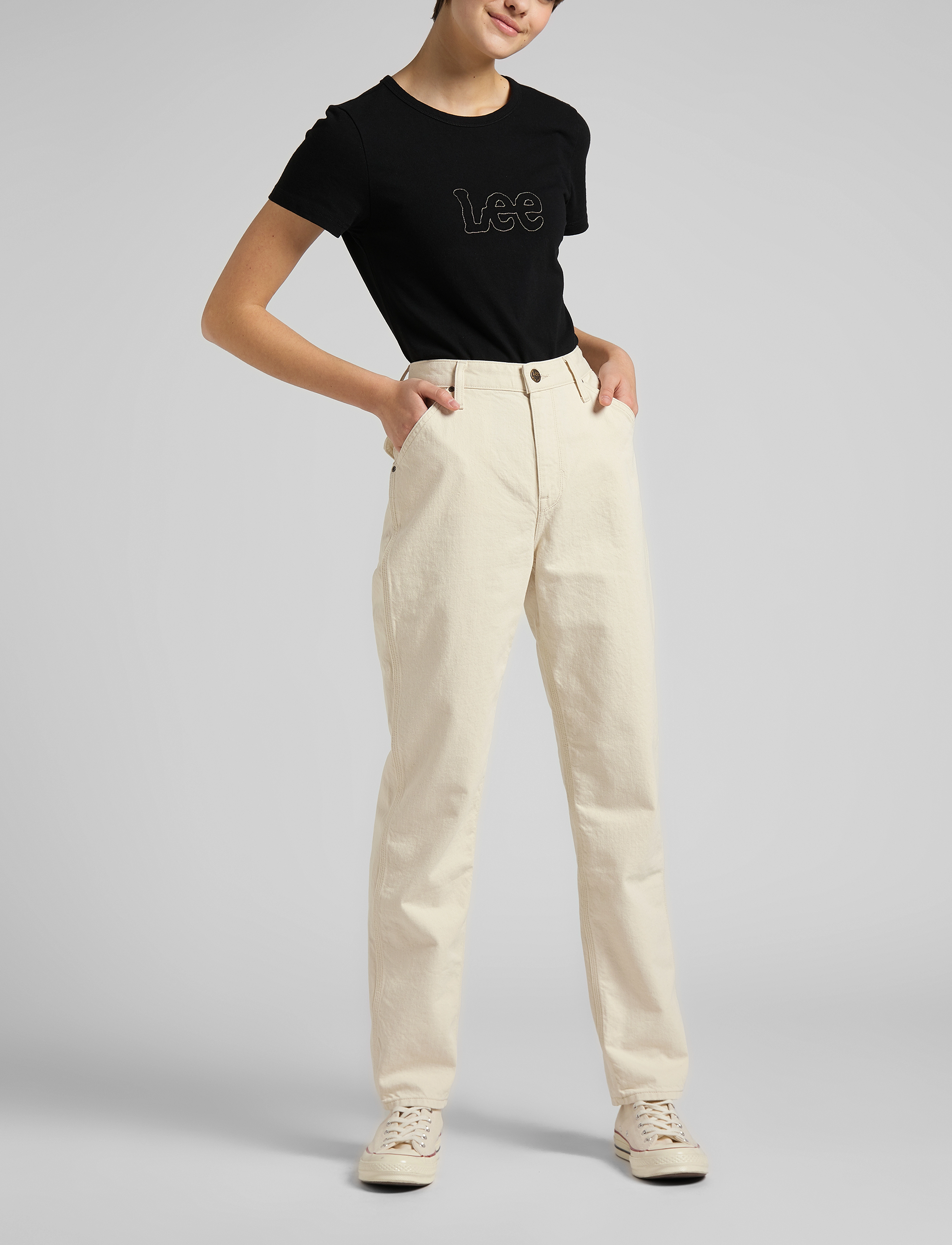 Lee Jeans - SLIM CROPPED TEE - black - 4