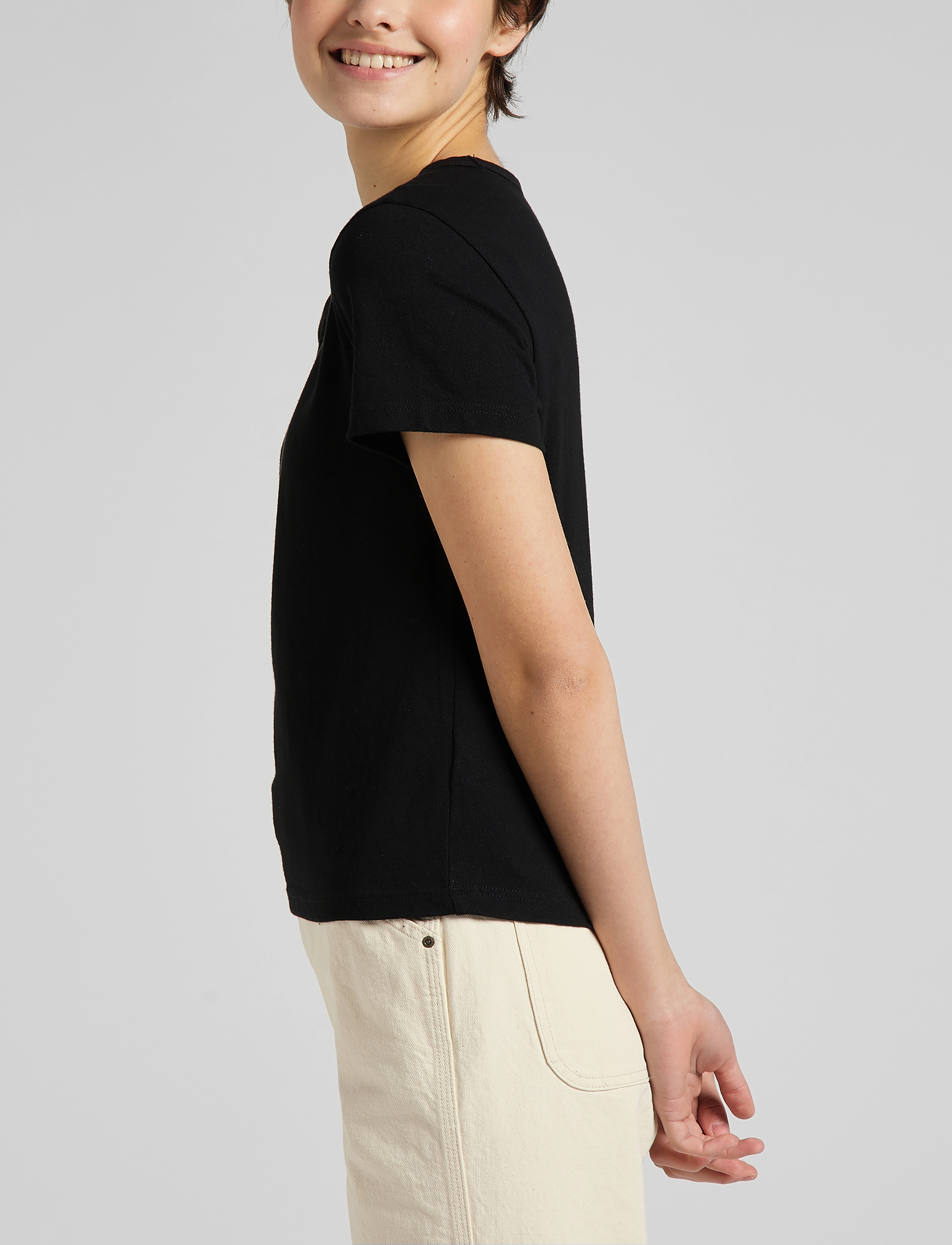 Lee Jeans - SLIM CROPPED TEE - black - 5