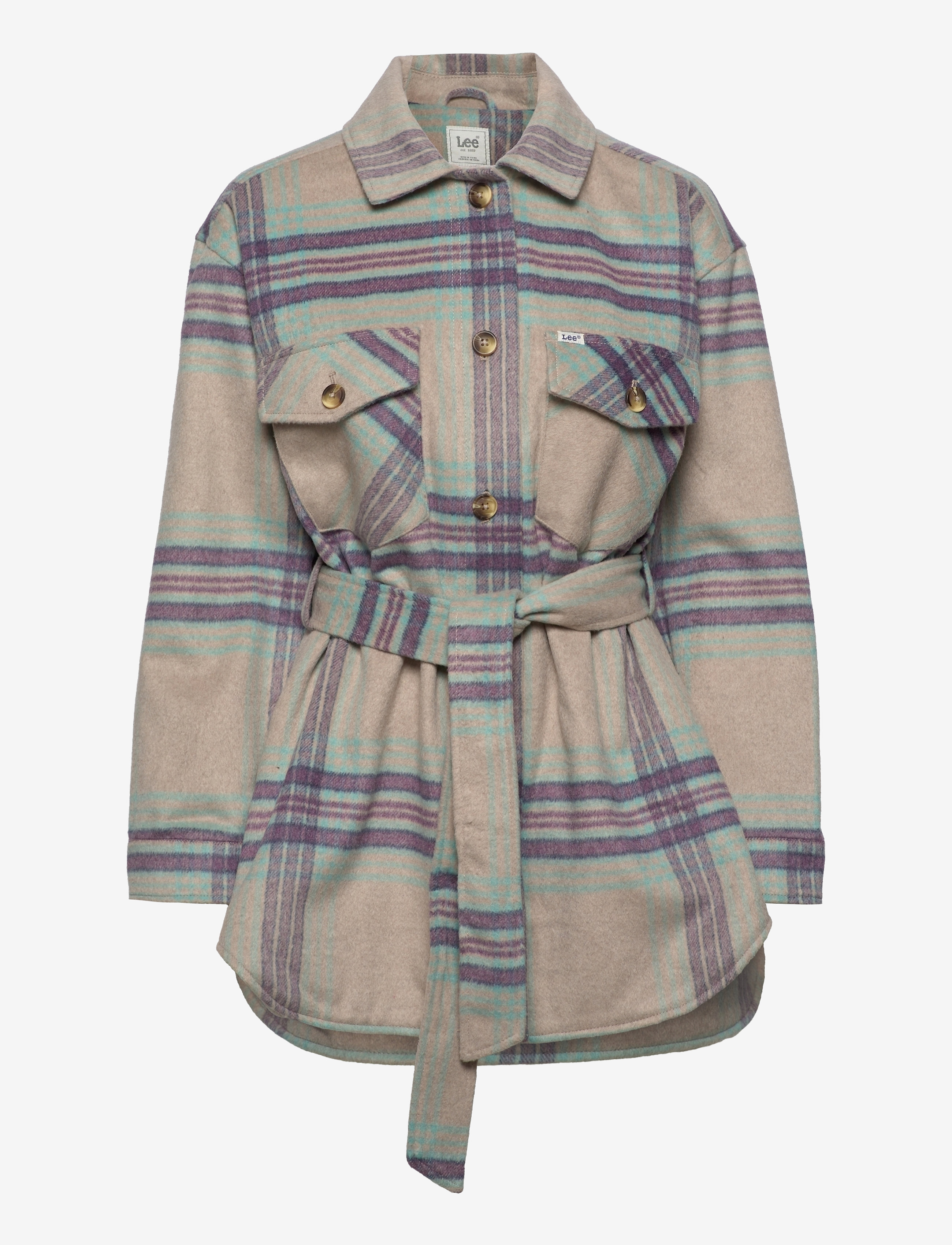 Lee Jeans - WOOL OVERSHIRT - steel green - 0
