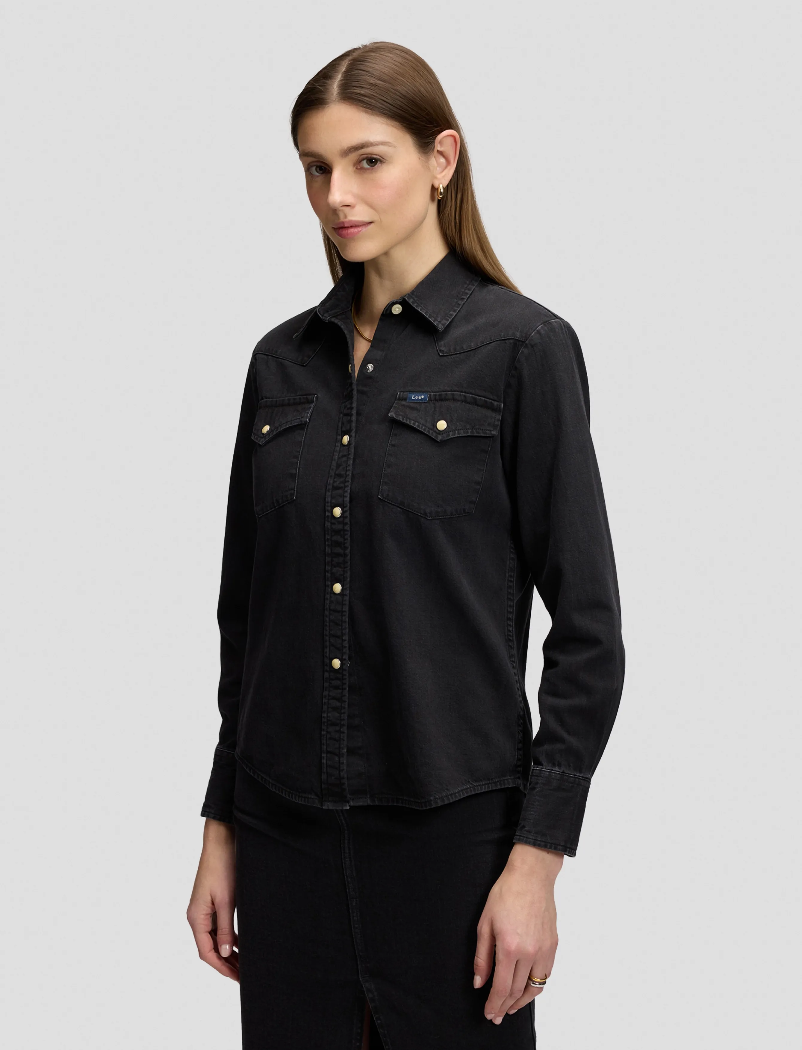 Lee Jeans REGULAR WESTERN SHIRT - Lee Jeans - LOOKING GOOD / black