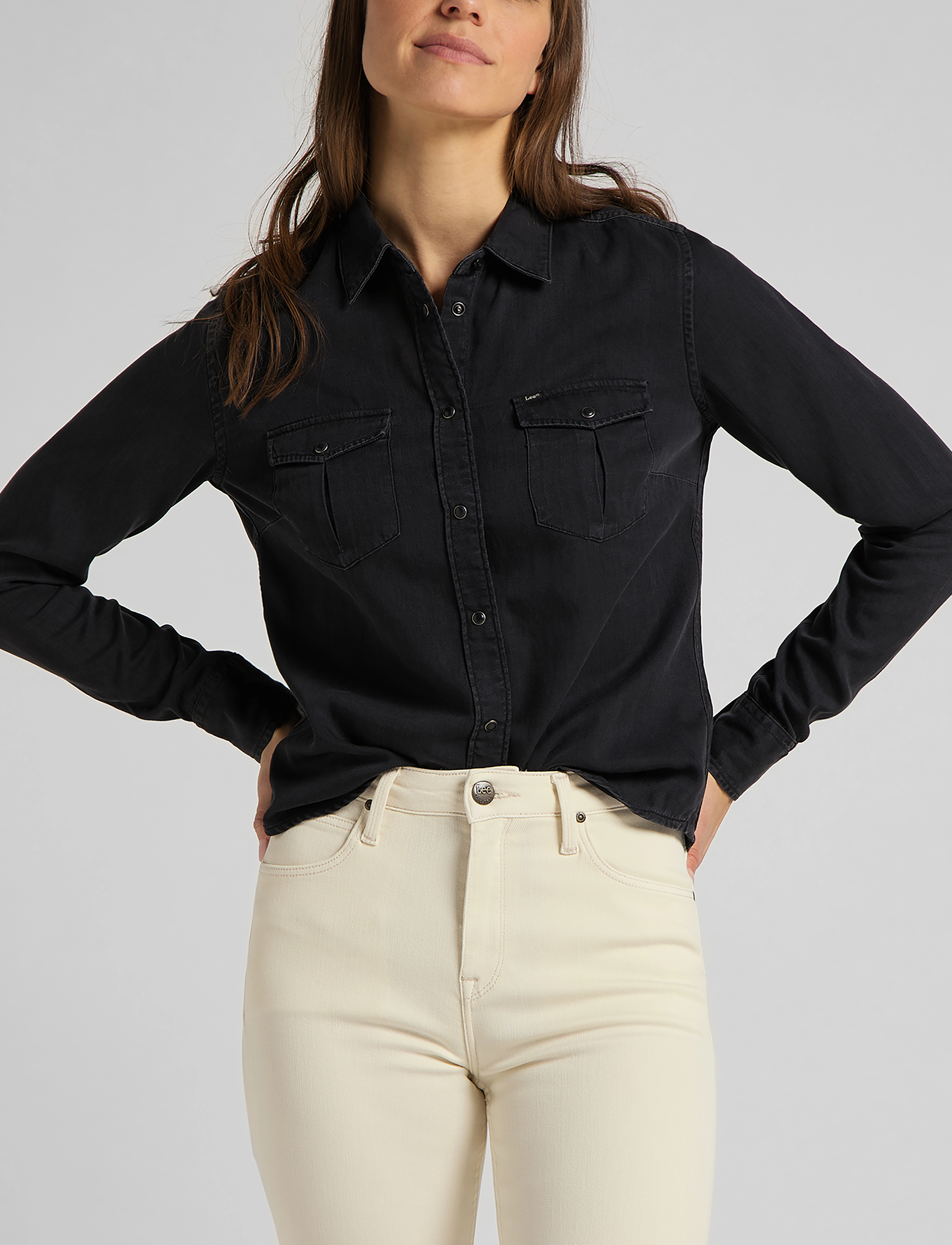 Lee Jeans - REGULAR WESTERN SHIR - black - 2
