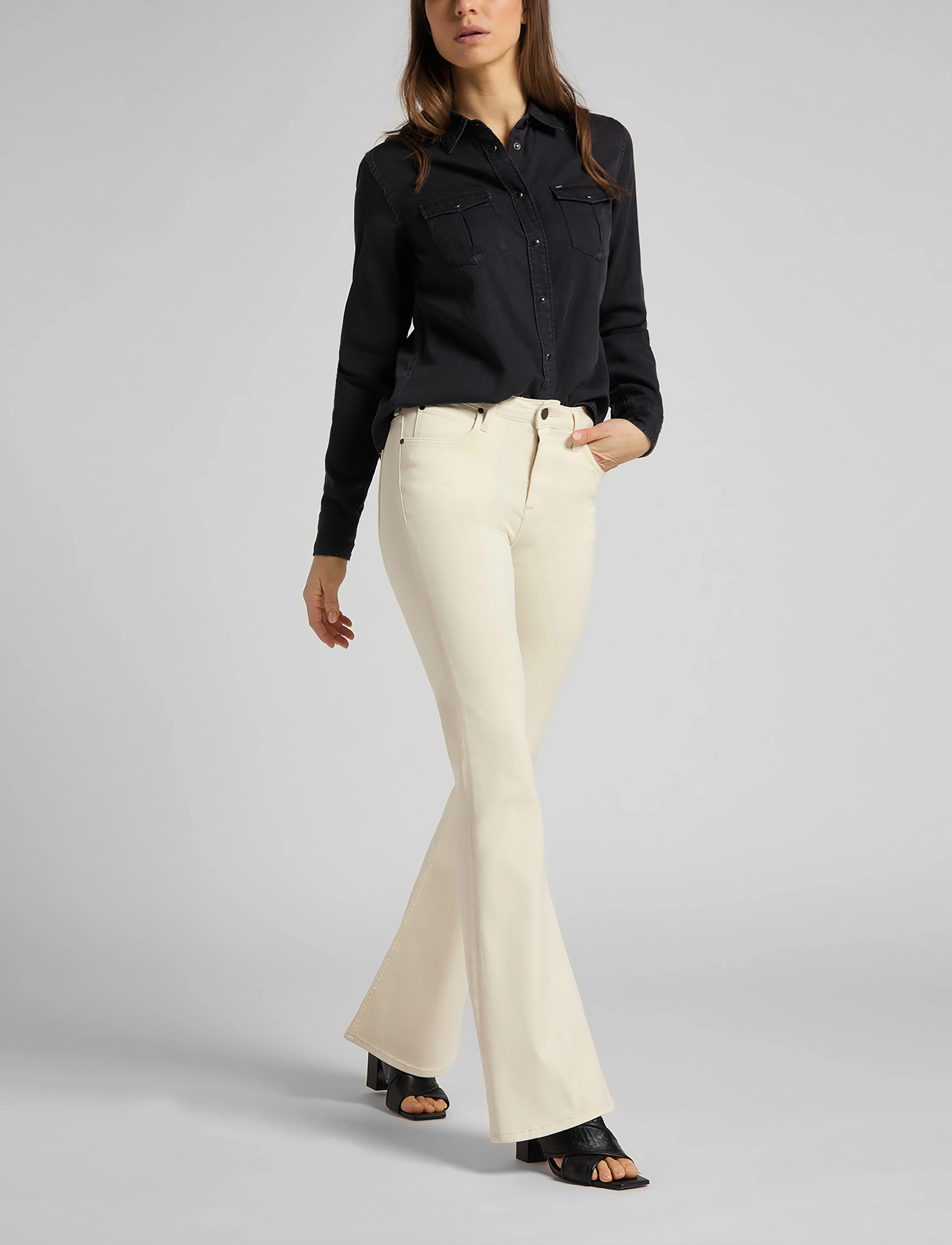 Lee Jeans - REGULAR WESTERN SHIR - black - 4