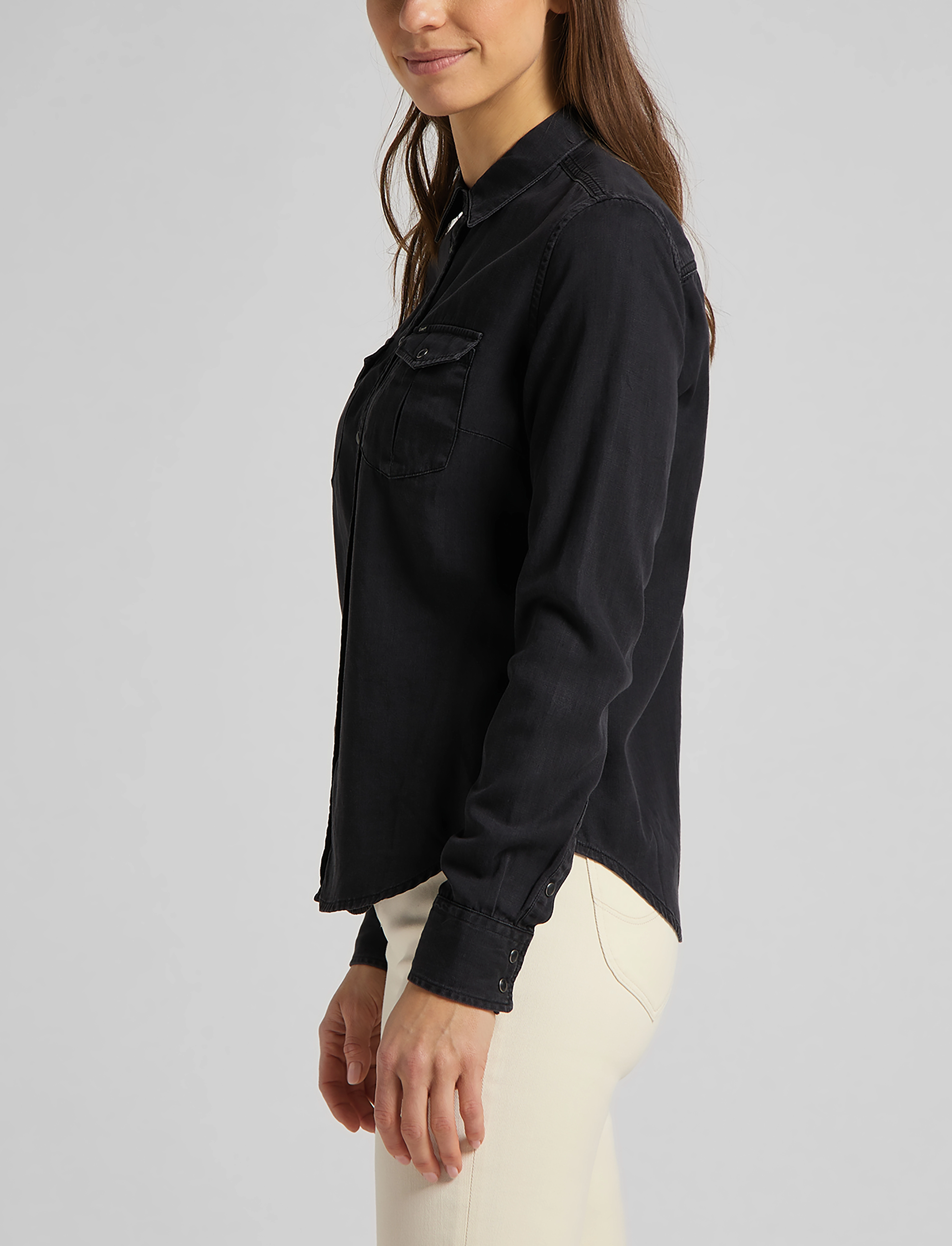 Lee Jeans - REGULAR WESTERN SHIR - black - 5