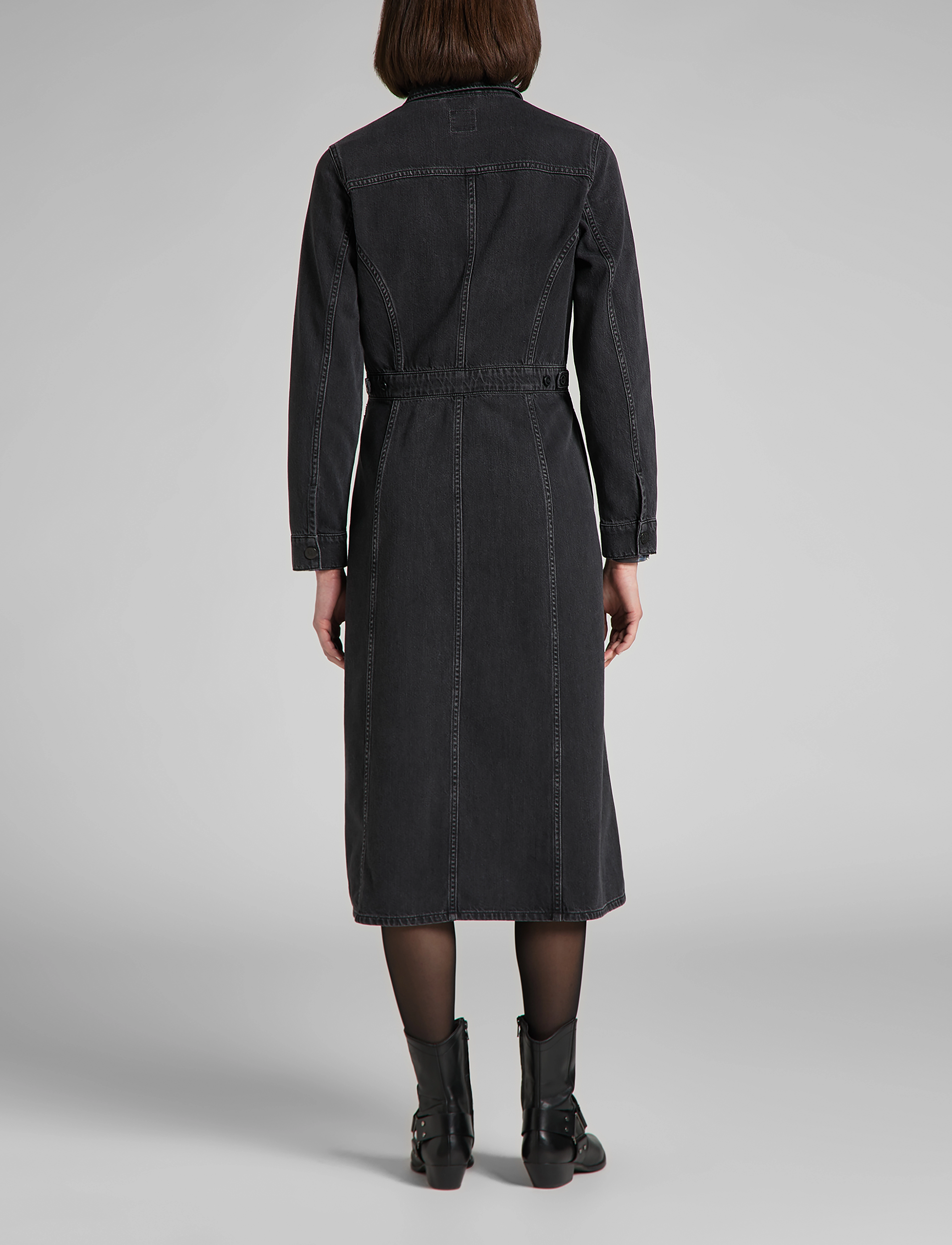 Lee Jeans - LONGSLEEVE DRESS - black duns - 3