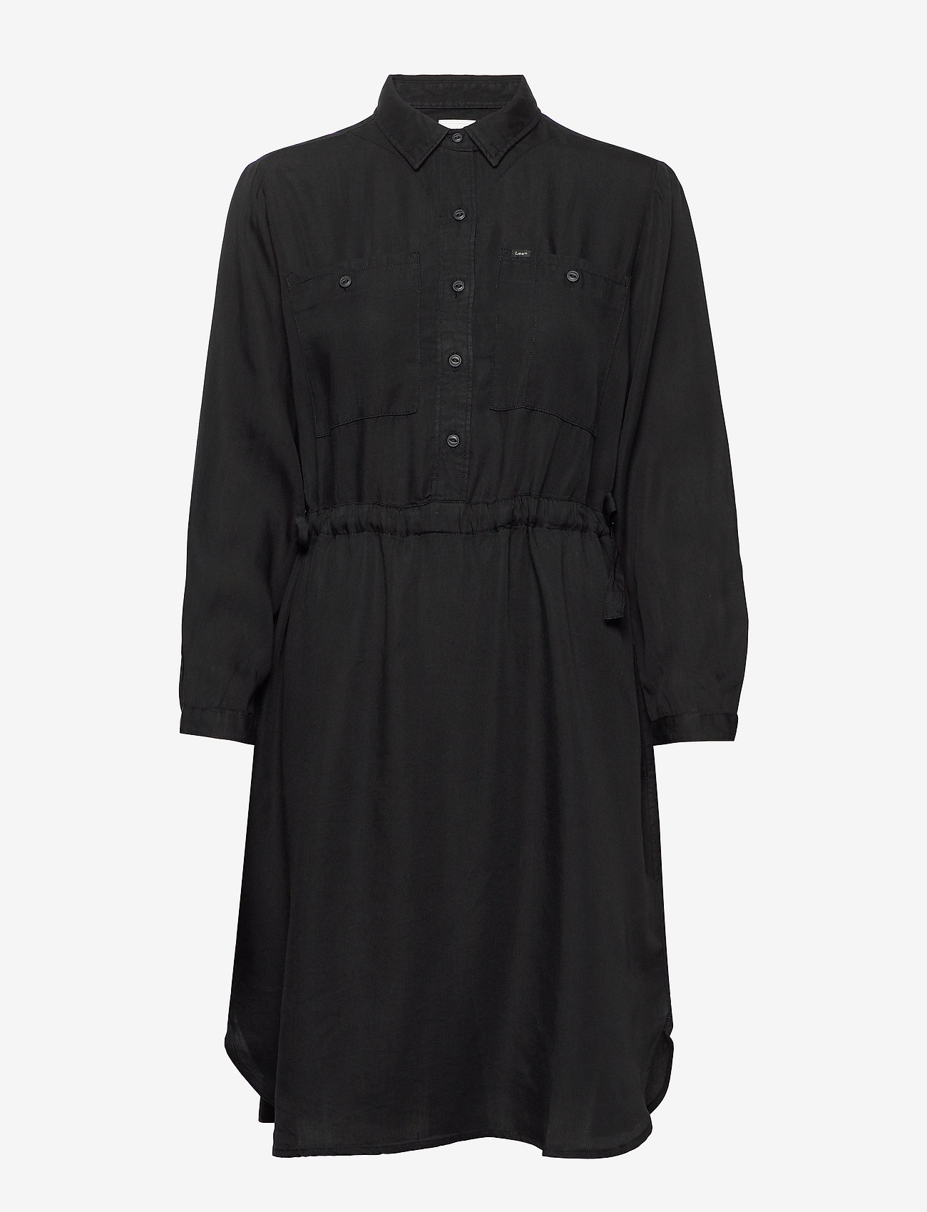 WORKER DRAPEY DRESS - BLACK