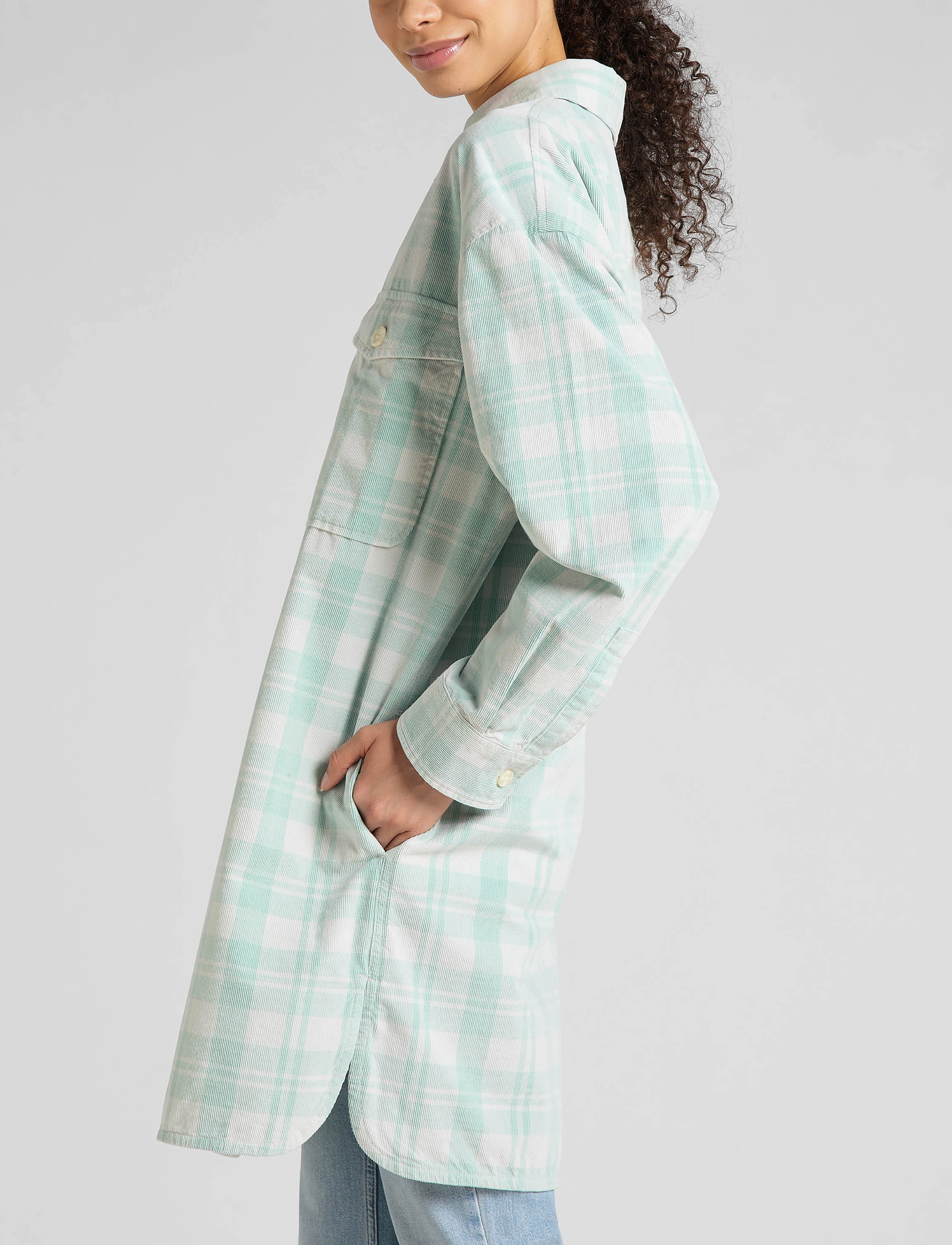 Lee Jeans - ELONGATED OVERSHIRT - kvinder - dusty jade - 5