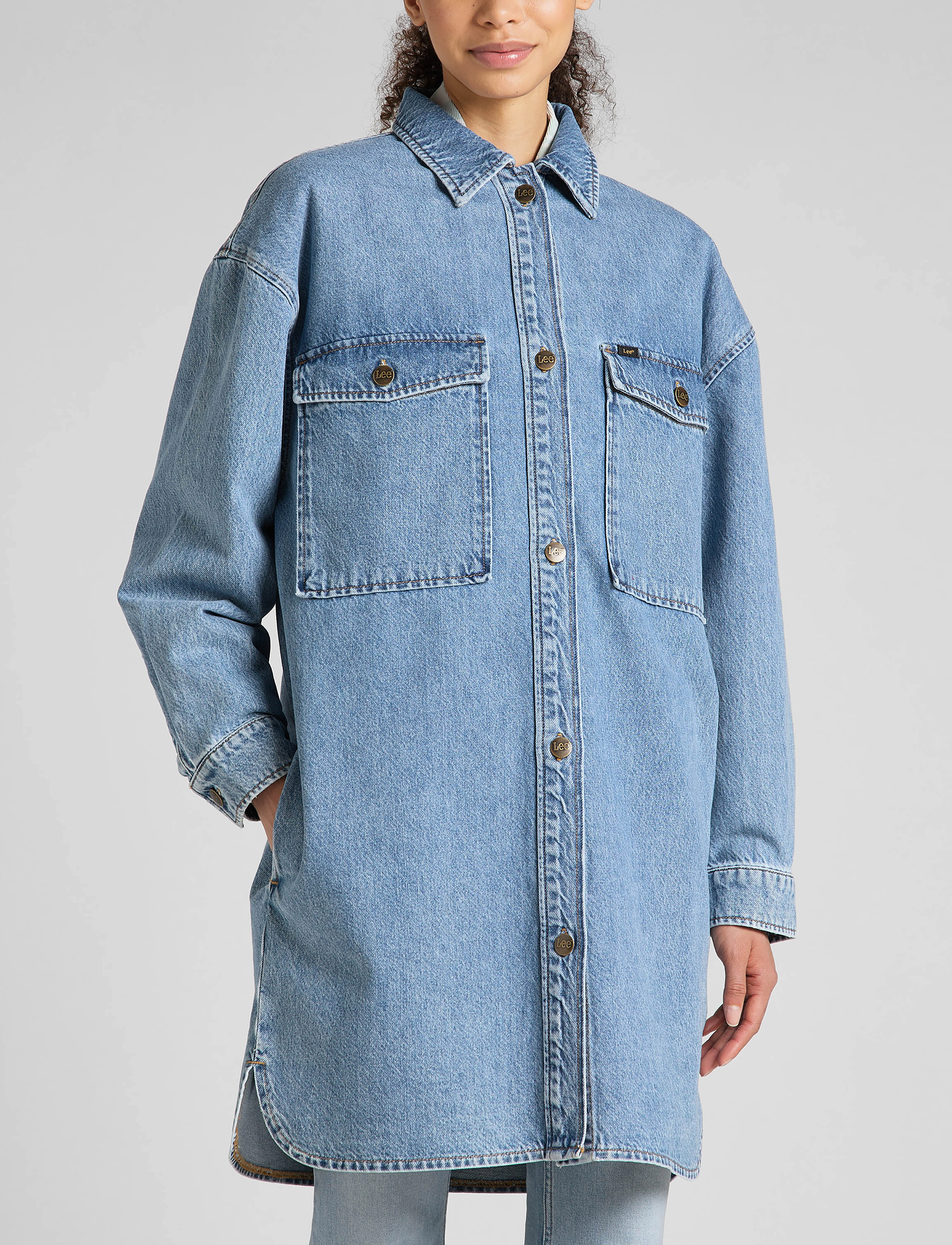 Lee Jeans - ELONGATED OVERSHIRT - marine blue - 2
