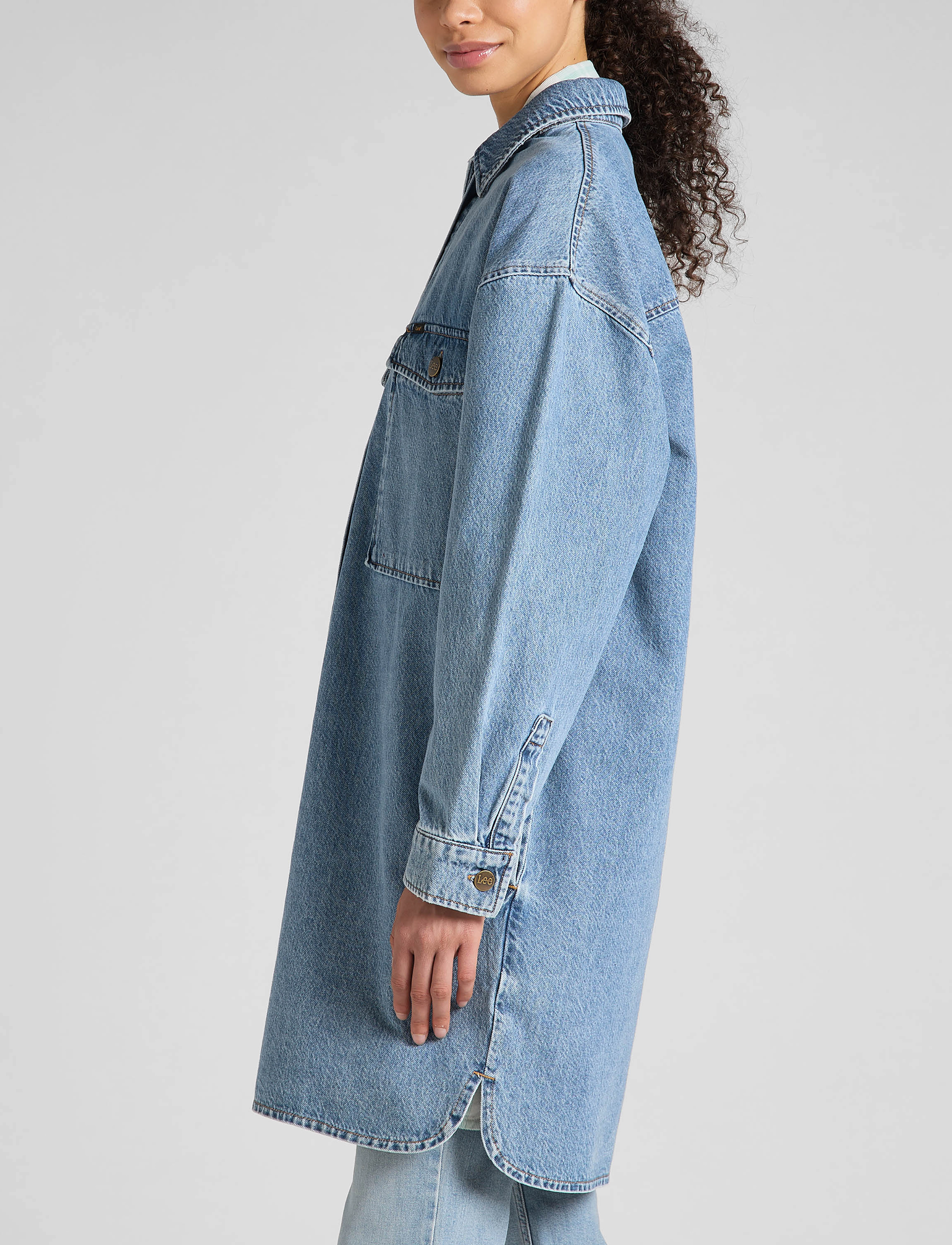 Lee Jeans - ELONGATED OVERSHIRT - marine blue - 5