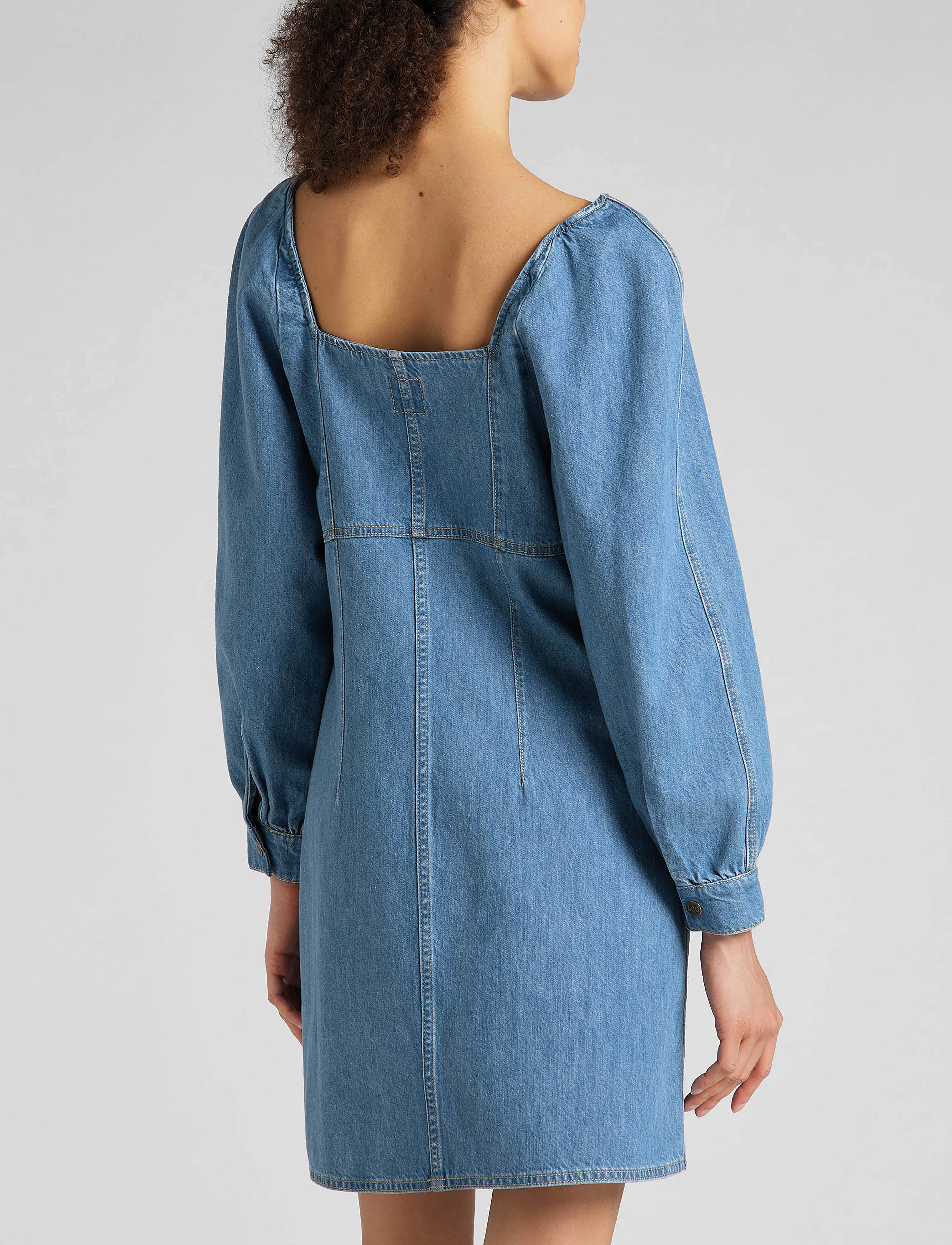 Lee Jeans - PUFF SLEEVE DRESS - mid stone - 3