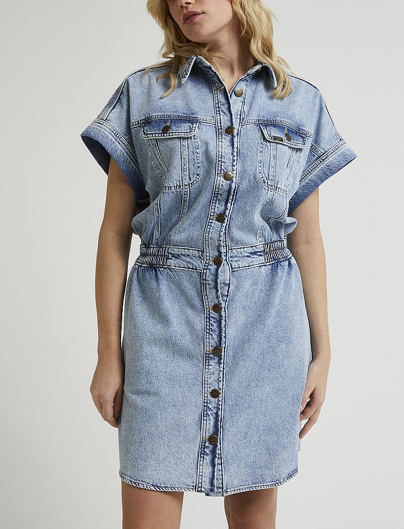 Lee Jeans - RIDER SHIRTDRESS - hemdkleider - frosted blue - 0
