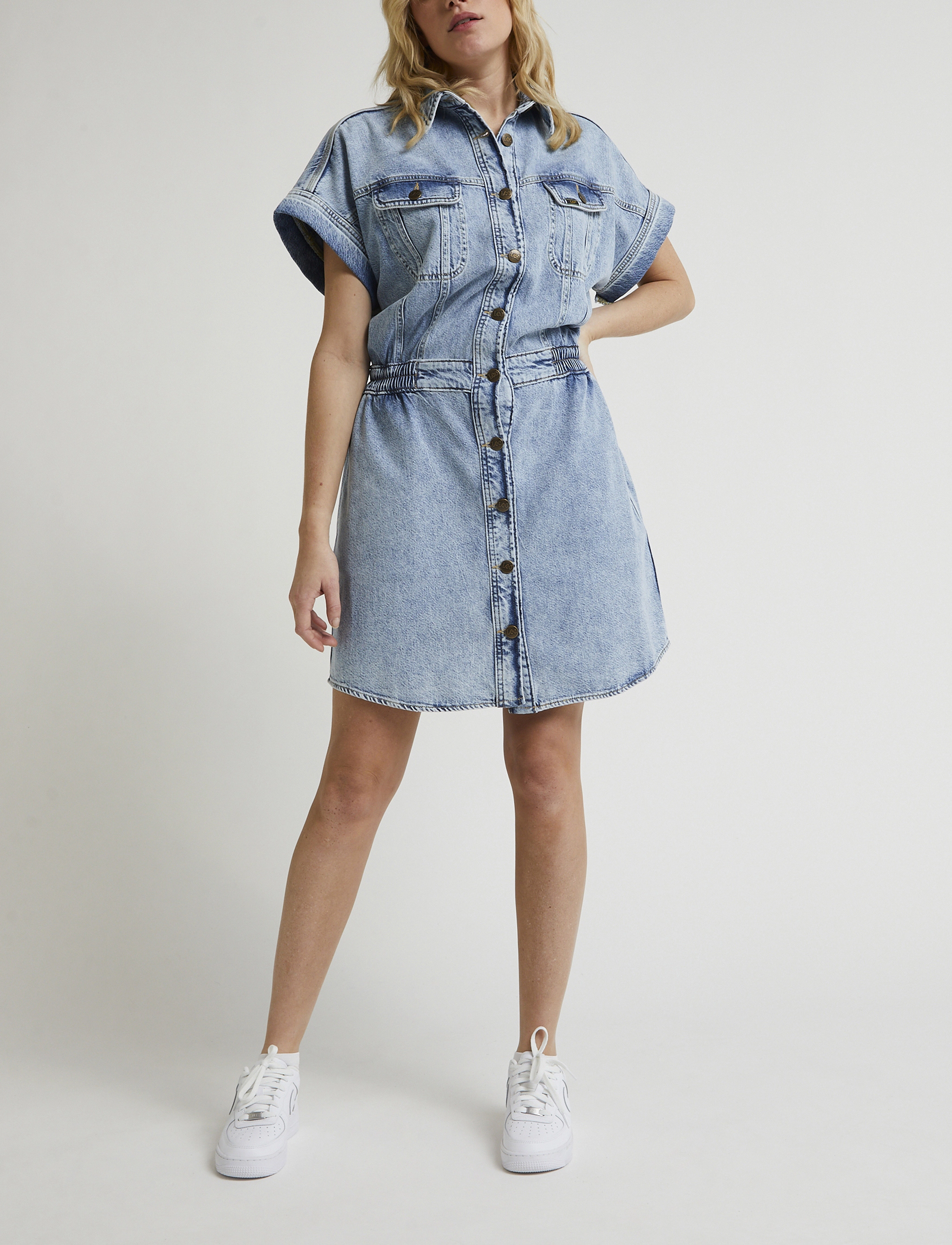 Lee Jeans - RIDER SHIRTDRESS - frosted blue - 4
