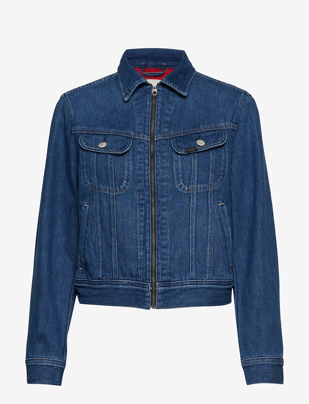 Lee Jeans Zip Cropped Rider – denim jackets – shop at Booztlet